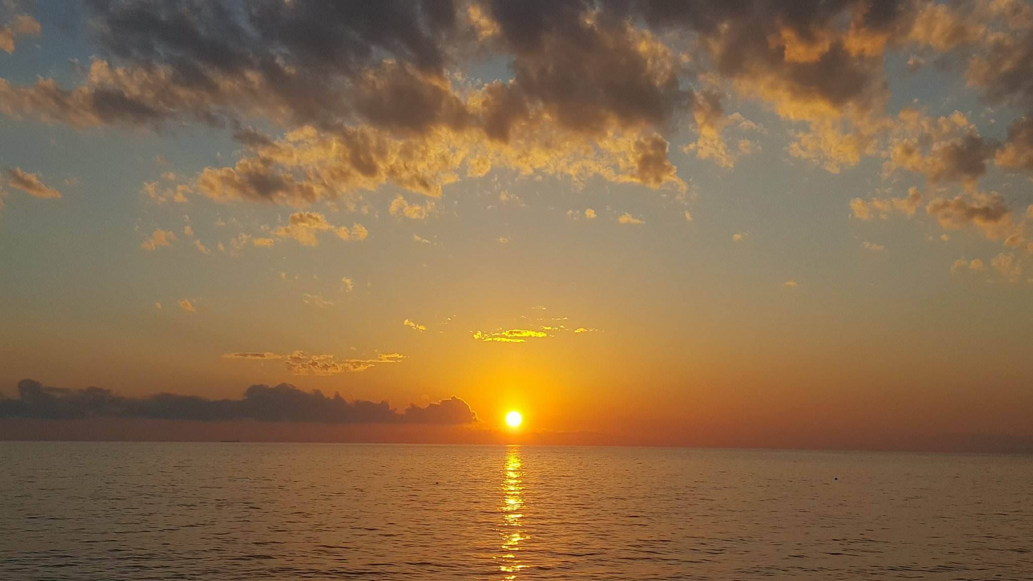 dramatic sky, peace of mind, orange color, reverie, sunset, water, tranquil scene, rest, romantic sky, scenics - nature, the silence, reflection, waterfront, HD Wallpaper