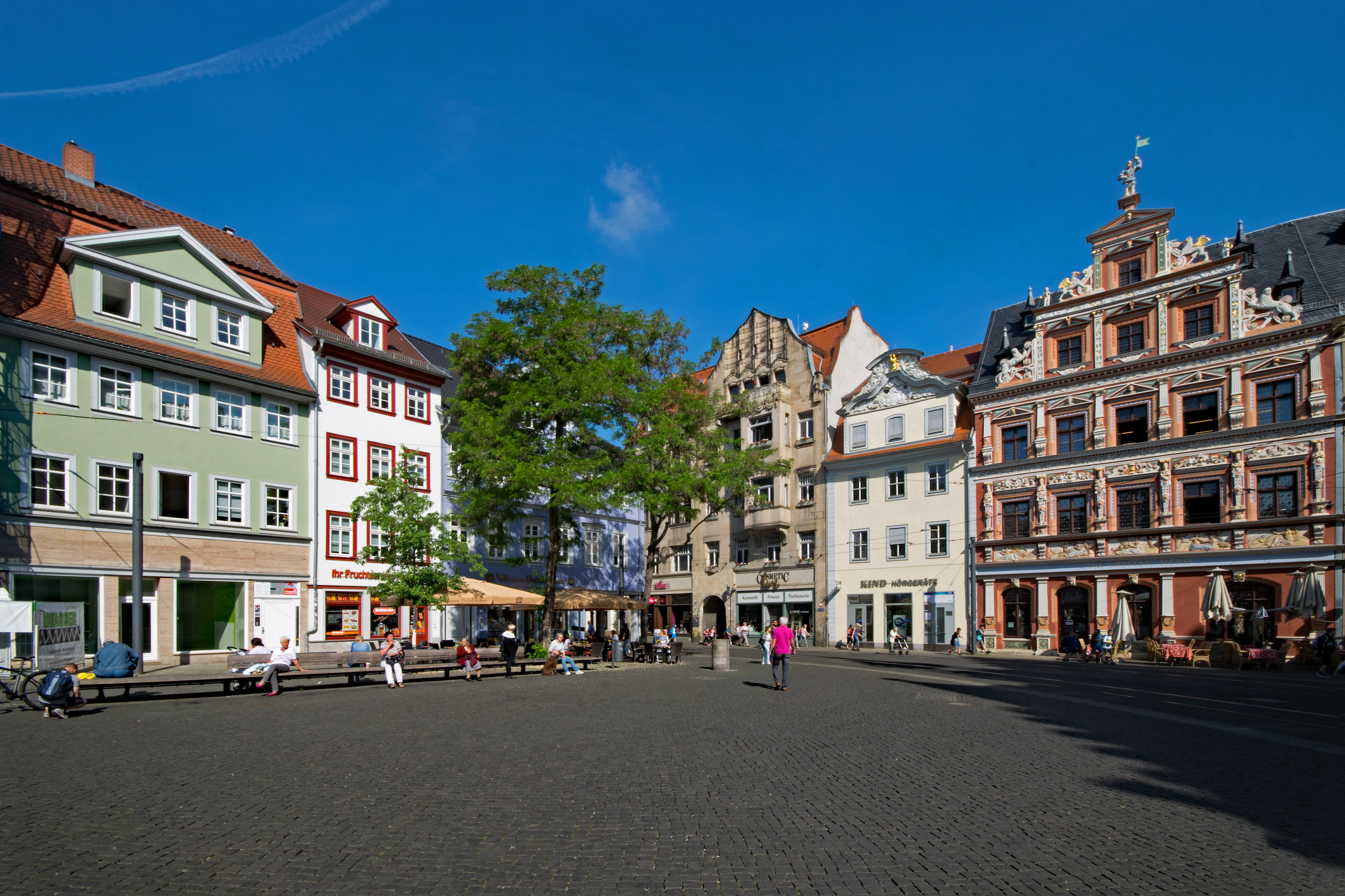 built structure, places of interest, old building, day, building exterior, old town, 5K, europe, thuringia germany, outdoors, street, architecture, travel destinations, HD Wallpaper