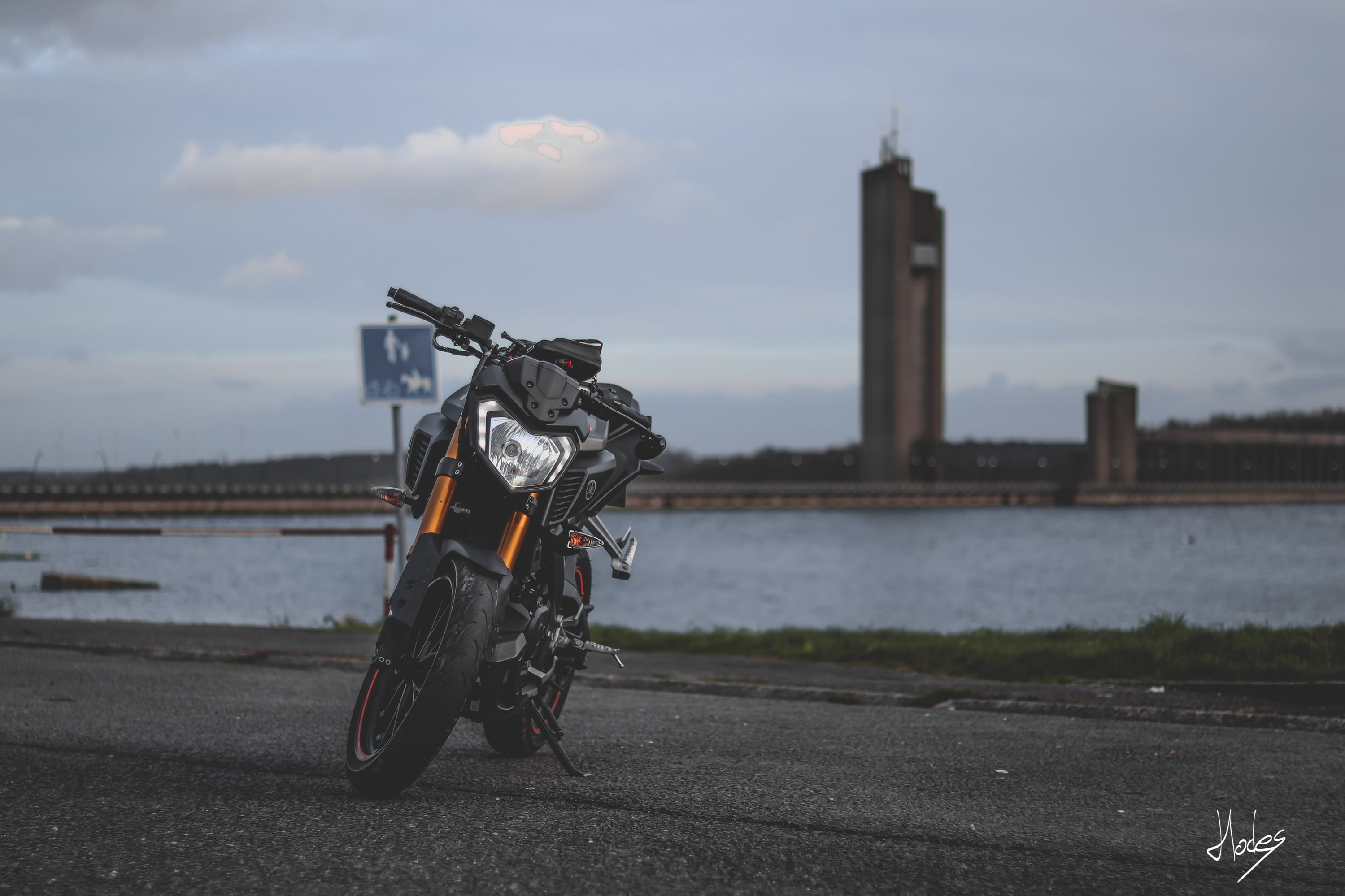 cloud - sky, real people, 2K, built structure, architecture, road, day, water, ride, sky, nature, outdoors, transportation, travel, land vehicle, motorcycle, HD Wallpaper