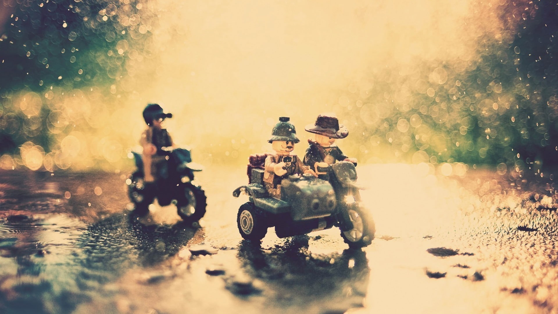 1080P, motorcycle, water, LEGO, Indiana Jones, HD Wallpaper