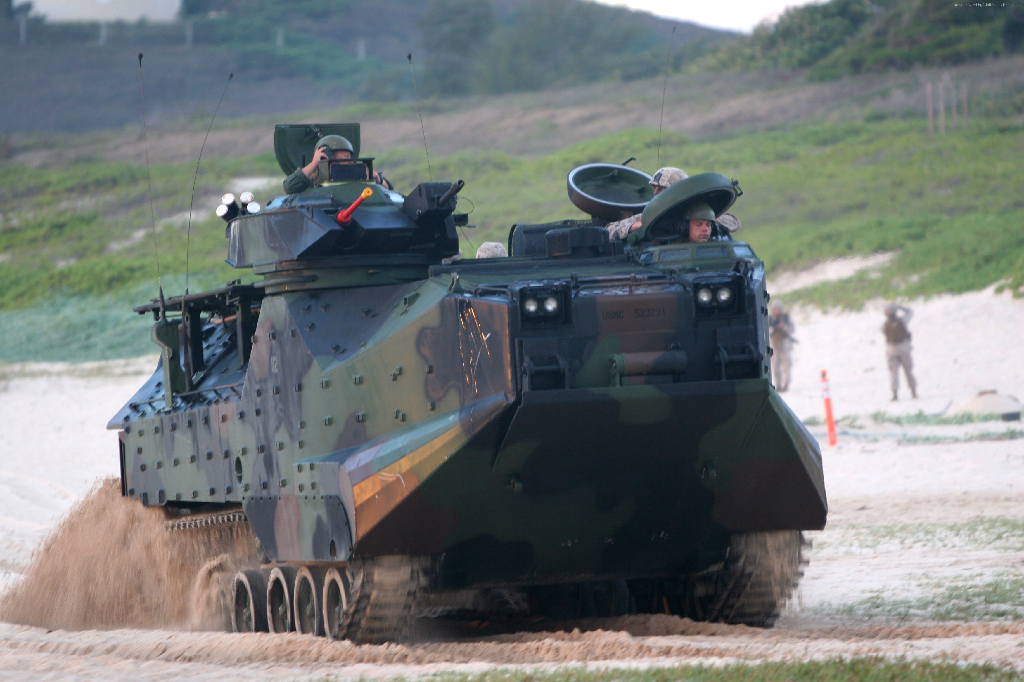 U.S. Army, AAV, U.S. Marine, 2K, LVTP-7, assault amphibious vehicle, amtrack, HD Wallpaper