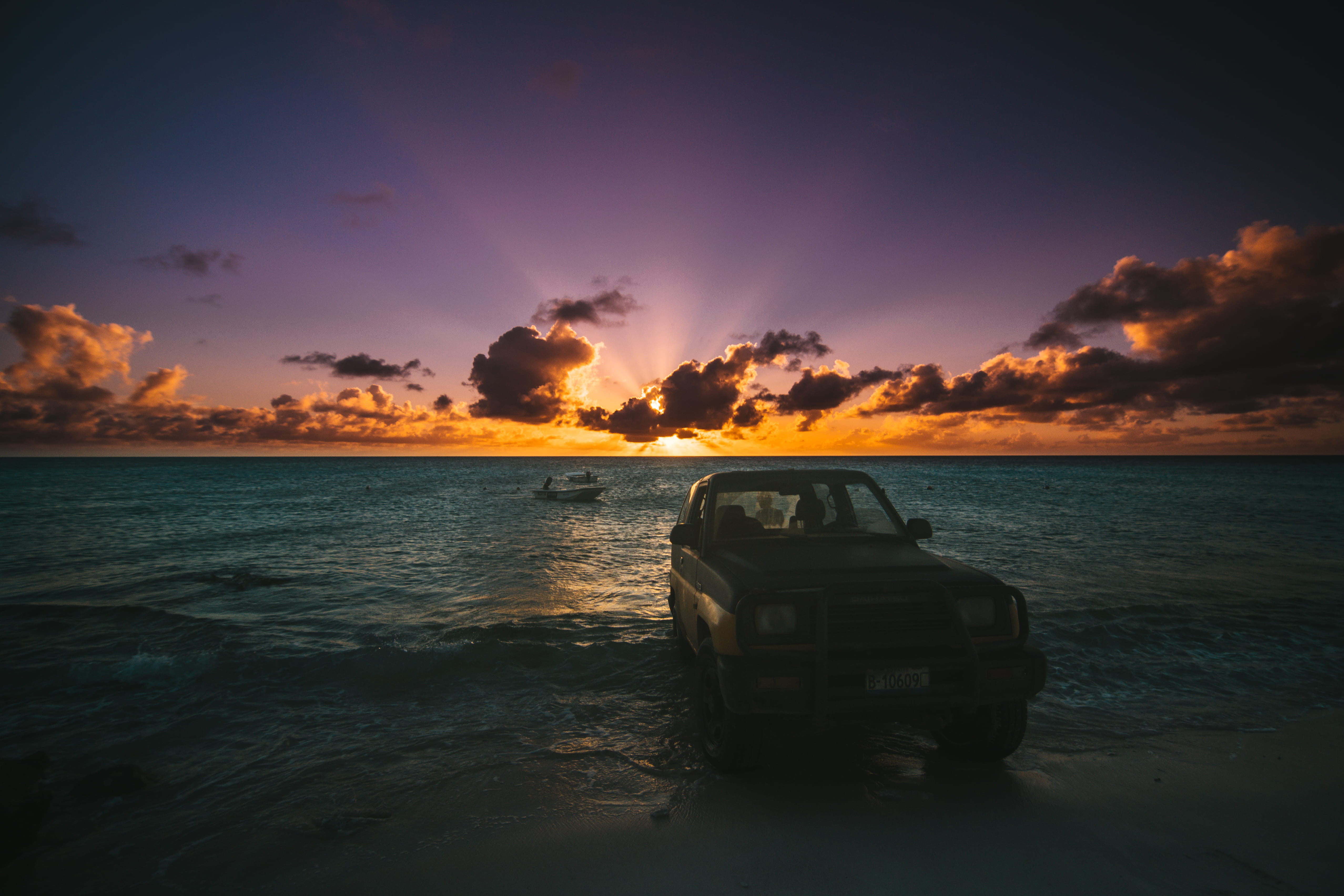 outdoors, beauty in nature, tranquility, car background, tranquil scene, sky, mode of transportation, nature, flare, beach, scenics - nature, vehicle, amphibious vehicle, HD Wallpaper