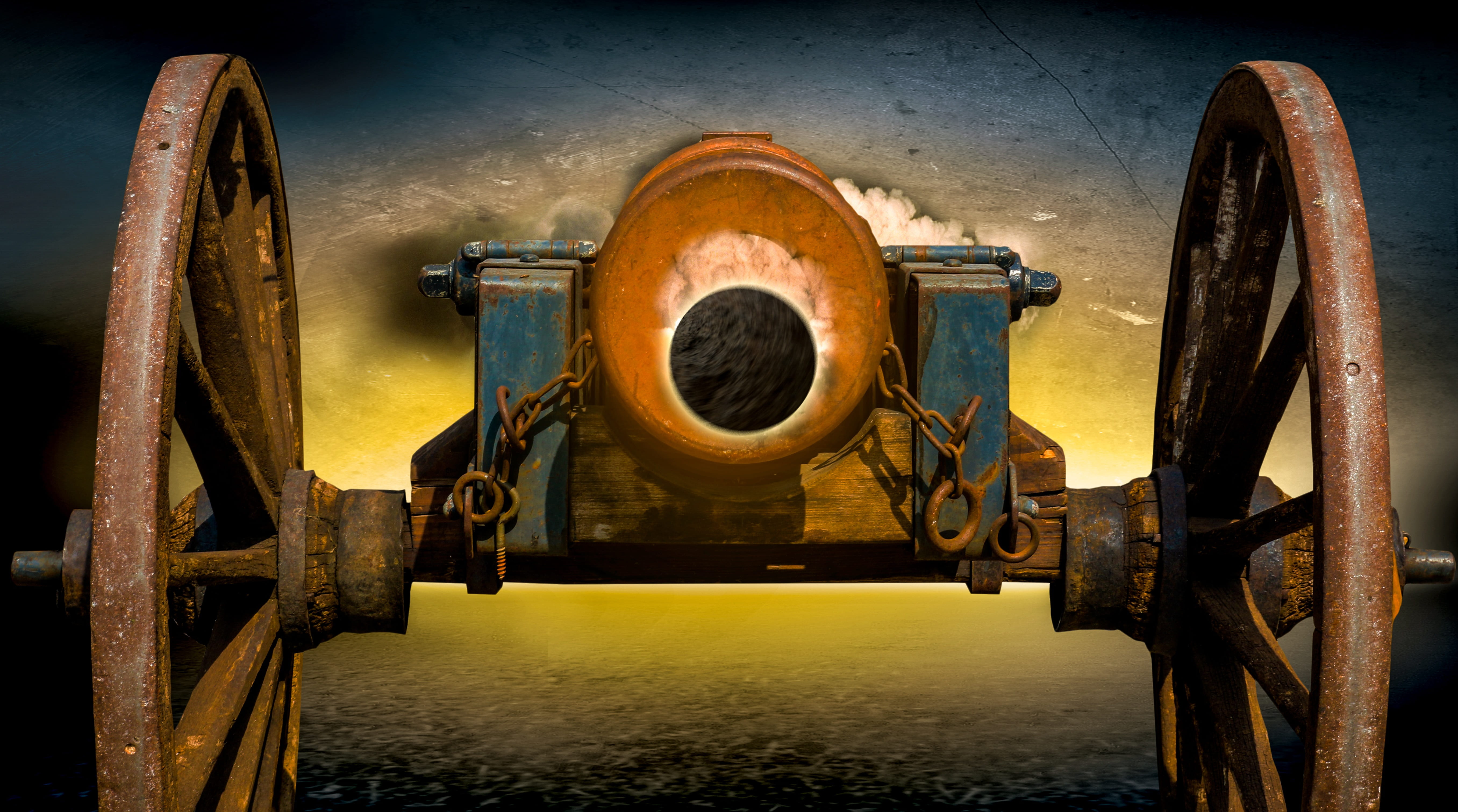 ball, old, gun, the past, mode of transportation, metal, military, image overlay, circle, fight, no people, weapon, brown, war, shoot, architecture, cannon, HD Wallpaper