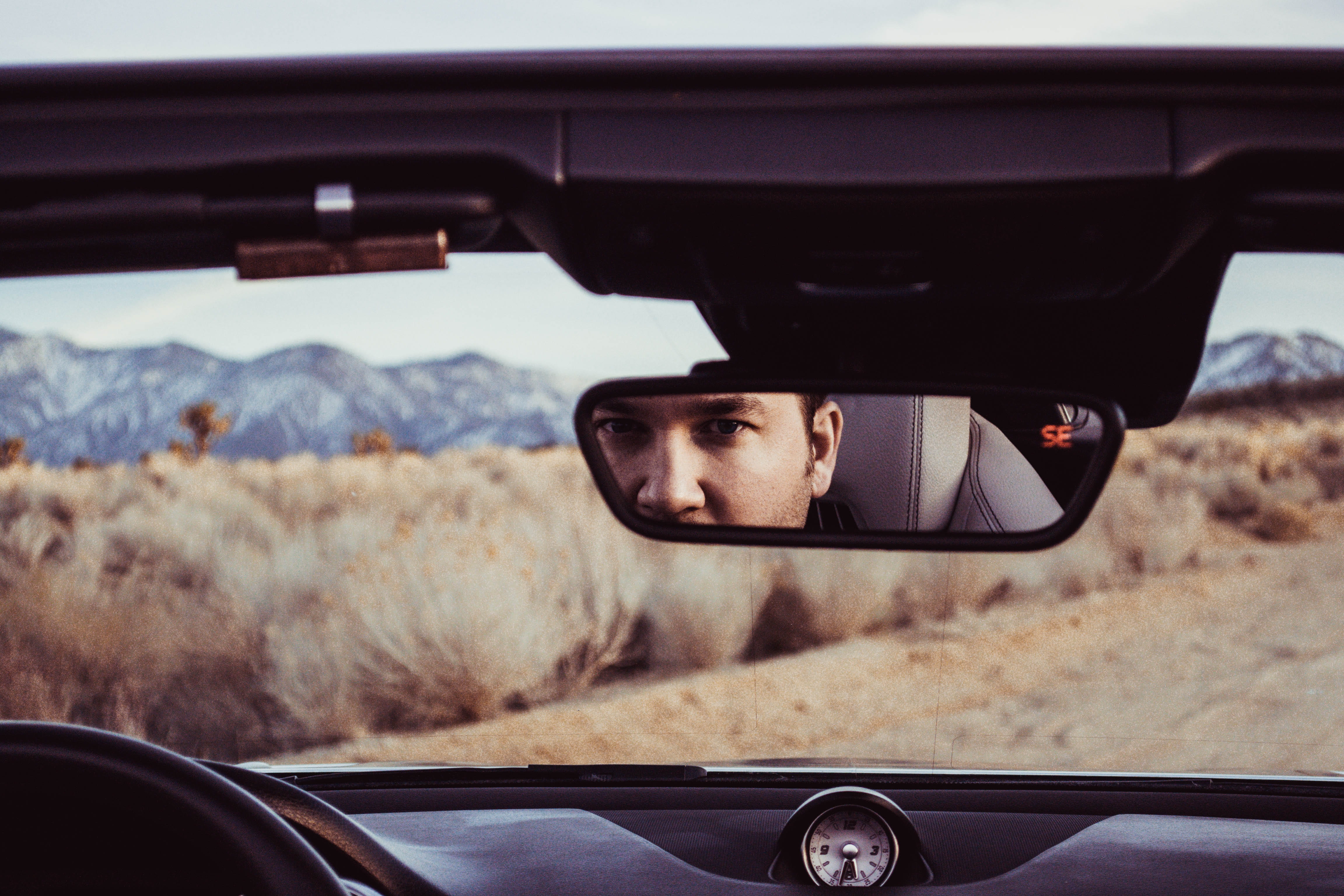 vehicle, looking, nature, travel, vehicle interior, indoors, stare, mirror, one person, motor vehicle, man, on the move, car interior, motion, driving, HD Wallpaper