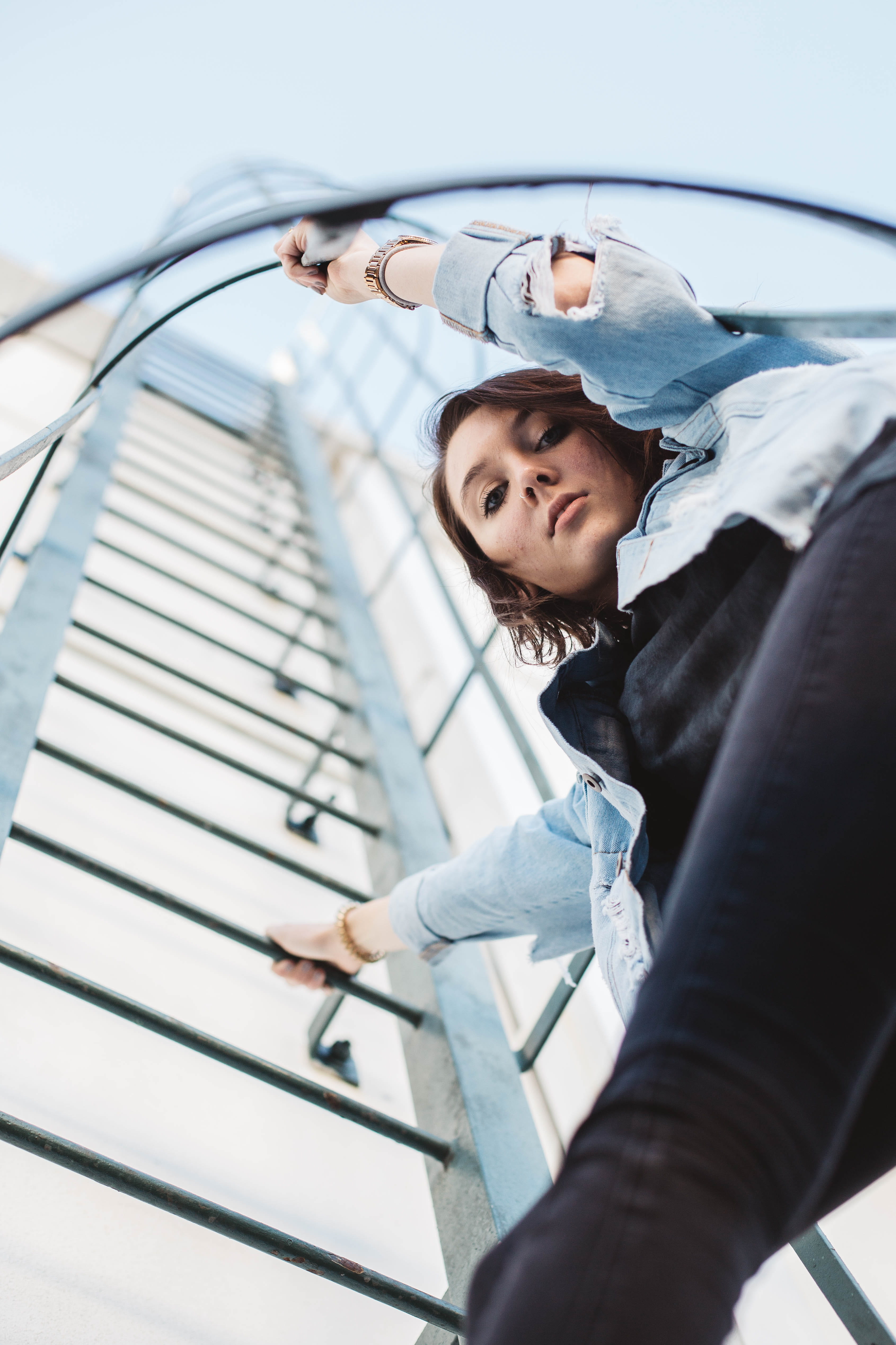 city Life, feminism, feme, femininity, femme, roof top, asian Ethnicity, woman, roof, steps, urban Scene, one Person, young Adult, recreational Pursuit, Phone HD Wallpaper