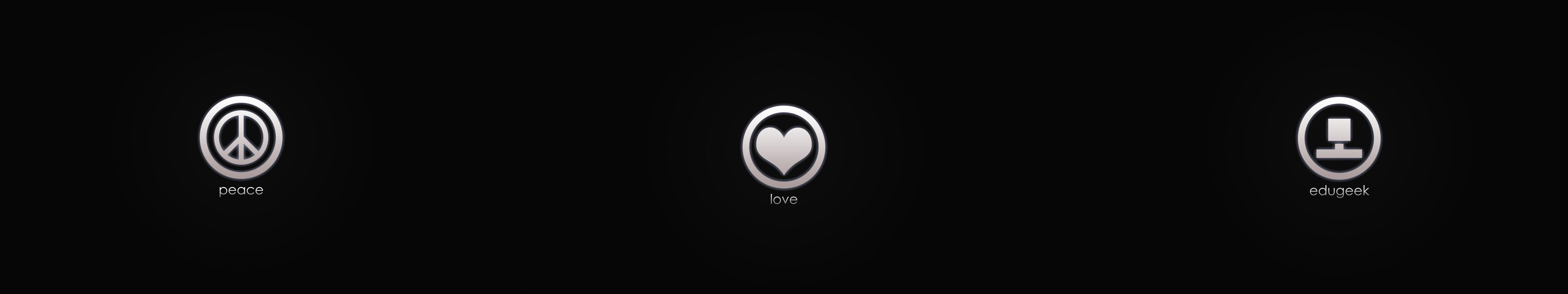 geek, monitor, 5K, love, paix, screen, tripple, amour, peace, HD Wallpaper