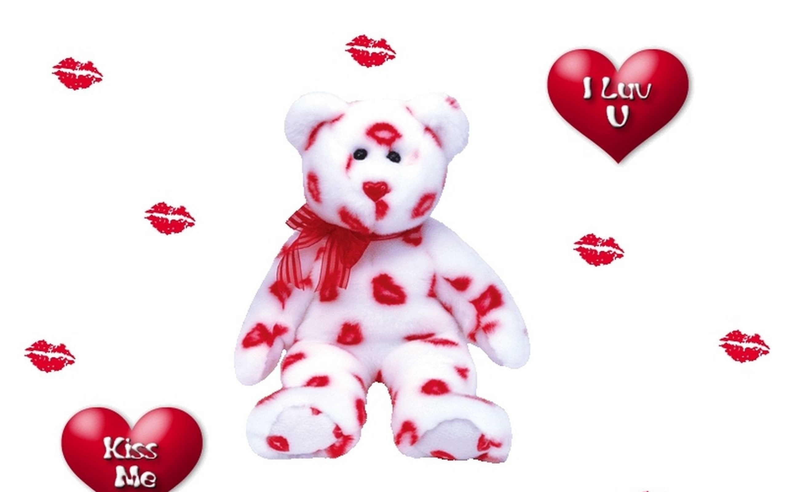 2K, day, valentines, bears, teddy, love, hearts, dreams, red, amour, HD Wallpaper
