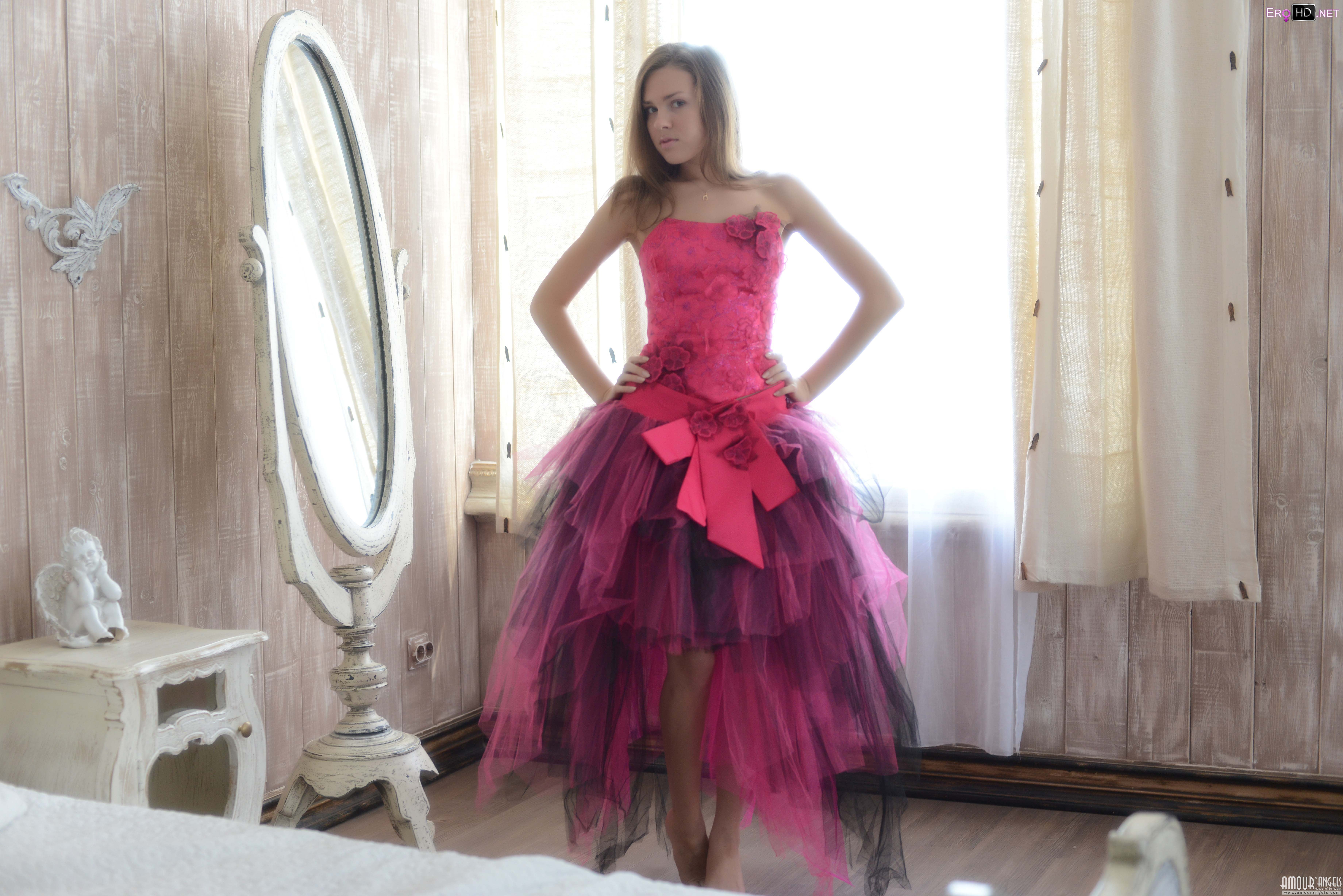 Amour Angels, dress, bedroom, standing, Rumba, 5K, HD Wallpaper