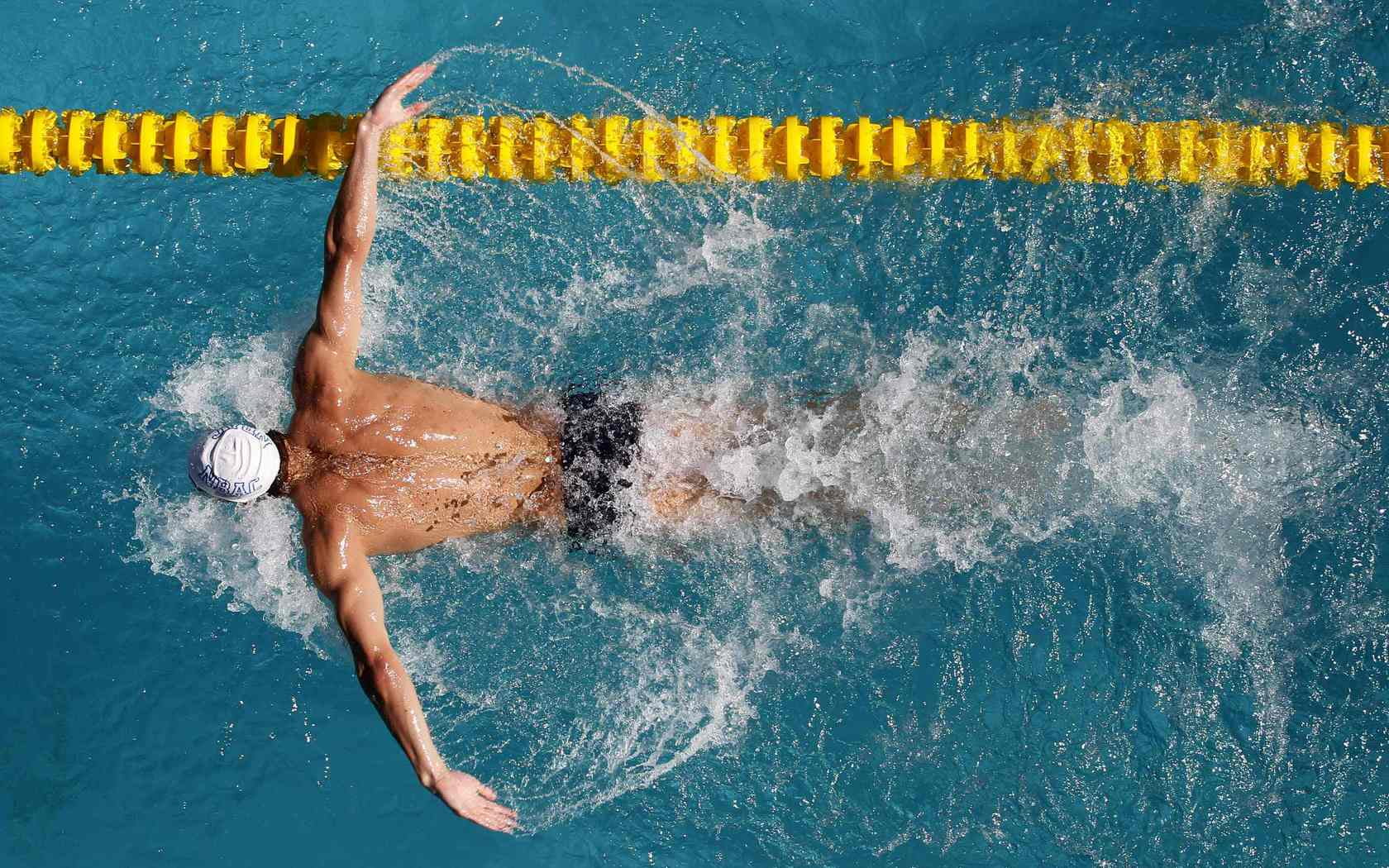 adult, yellow, day, women, young adult, nature, Sports, swimmer, healthy lifestyle, 720P, water, swimming pool, rope, motion, lifestyles, sport, one person, HD Wallpaper