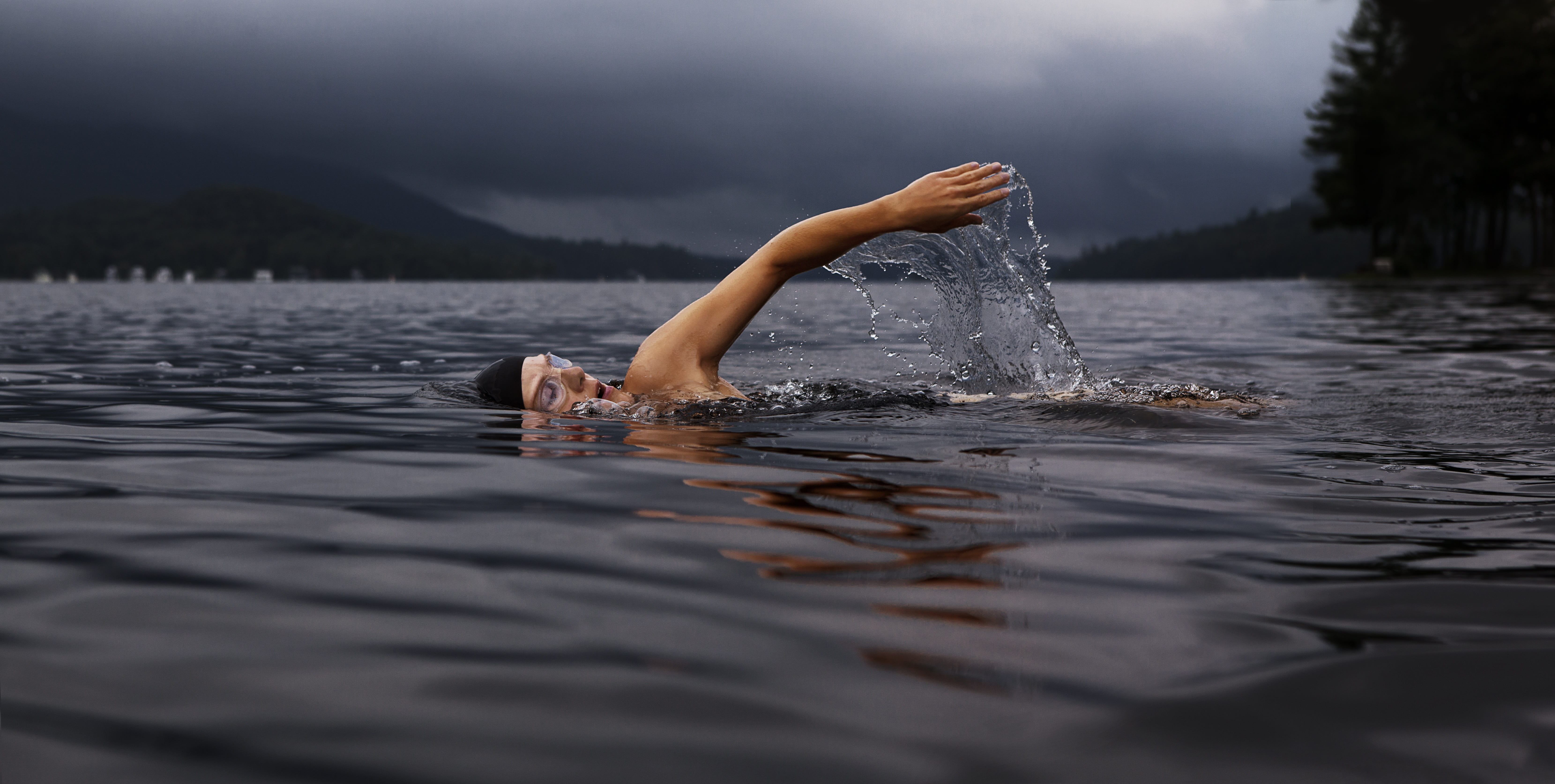evening, scene, female, lake, human body part, human limb, outdoors, body part, motion, holiday, day, beauty, life, swim, vacations, girl, splashing, swimmer, HD Wallpaper