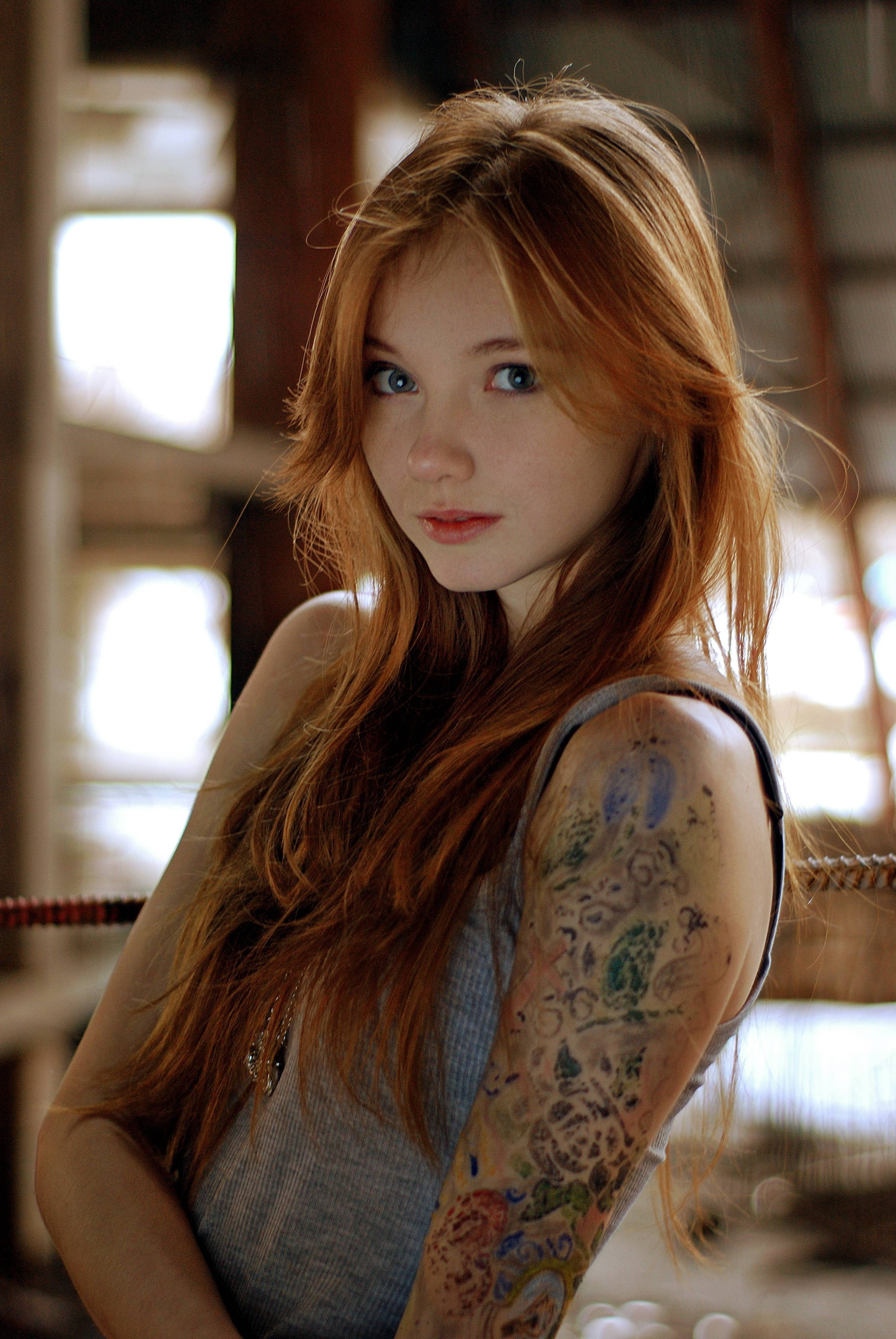 4K, redhead, Olesya Kharitonova, model, Phone HD Wallpaper
