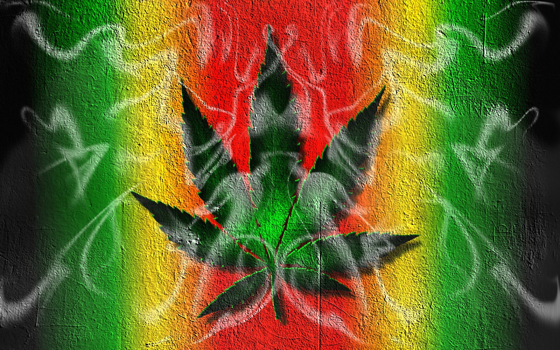 colorful, 1080P, cannabis, smoke, HD Wallpaper