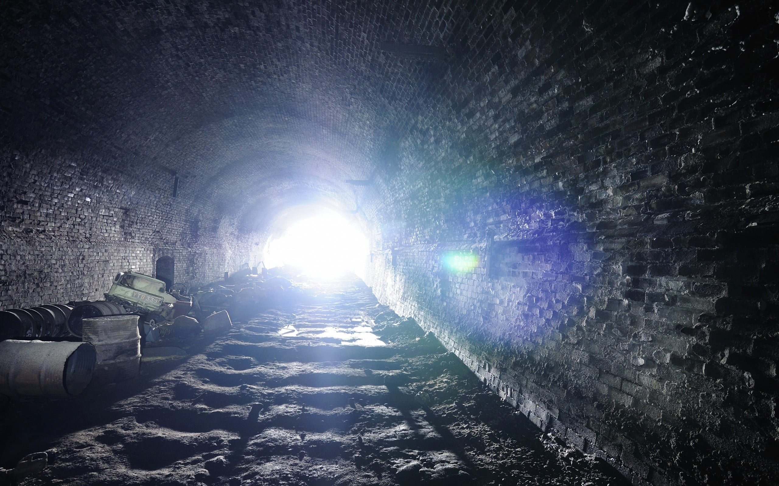 tunnel, light - natural phenomenon, 2K, architecture, day, built structure, hope, brightly lit, footpath, lens flare, direction, no people, wall - building feature, HD Wallpaper
