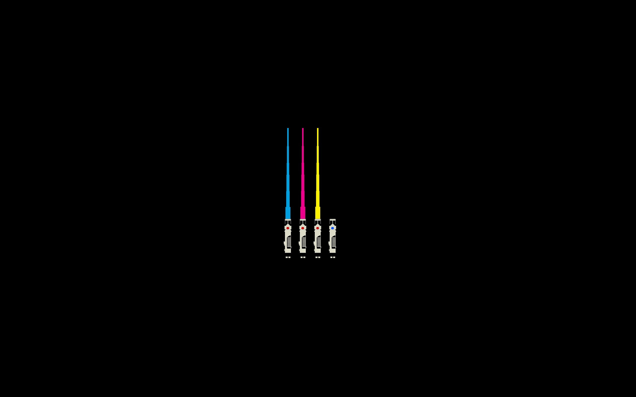 lightsaber, 2K, Star Wars, CMYK, minimalism, HD Wallpaper