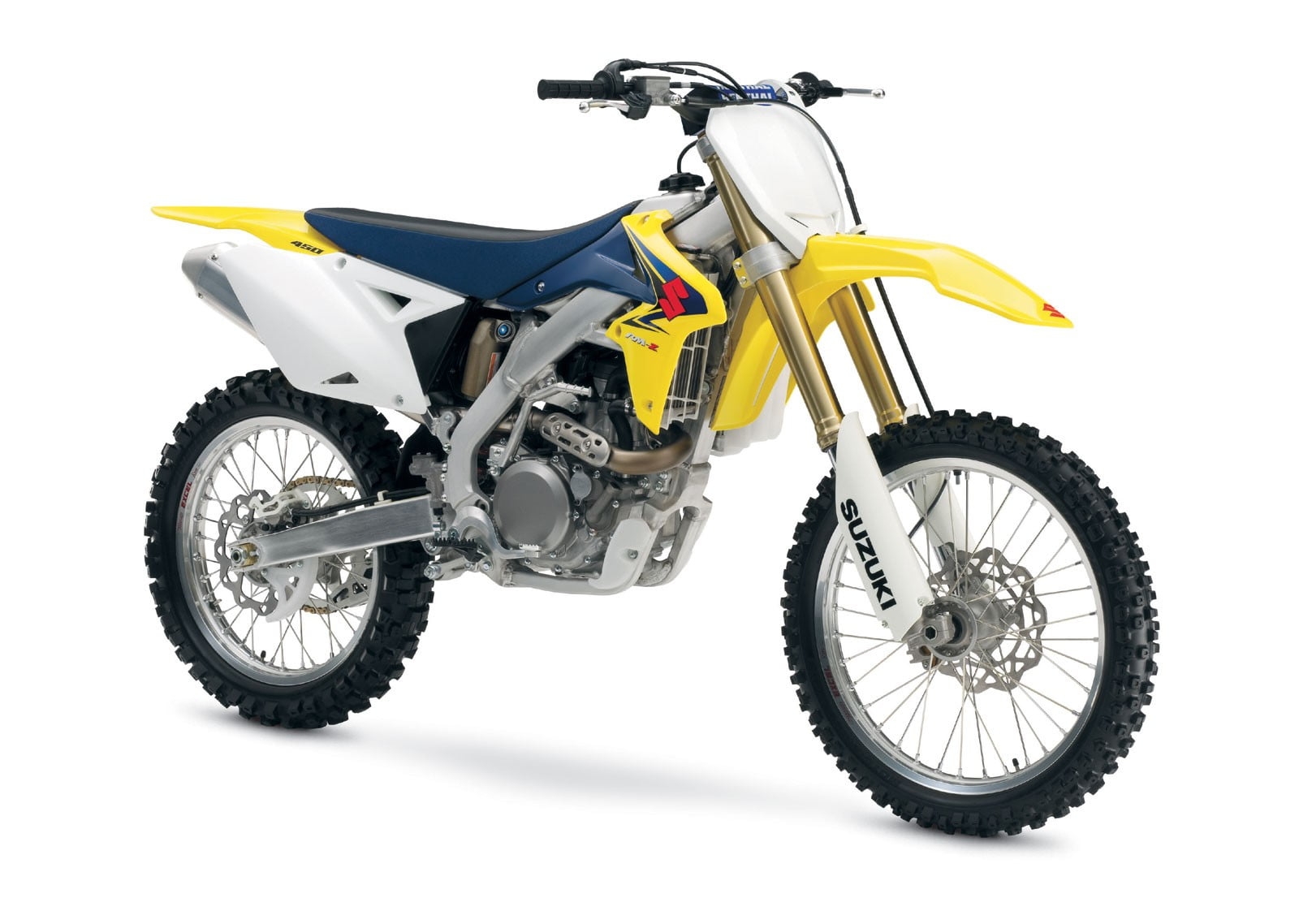 close-up, tire, transportation, no people, cut out, motocross, motorcycle, leisure activity, Suzuki, land vehicle, metal, white color, white background, HD Wallpaper