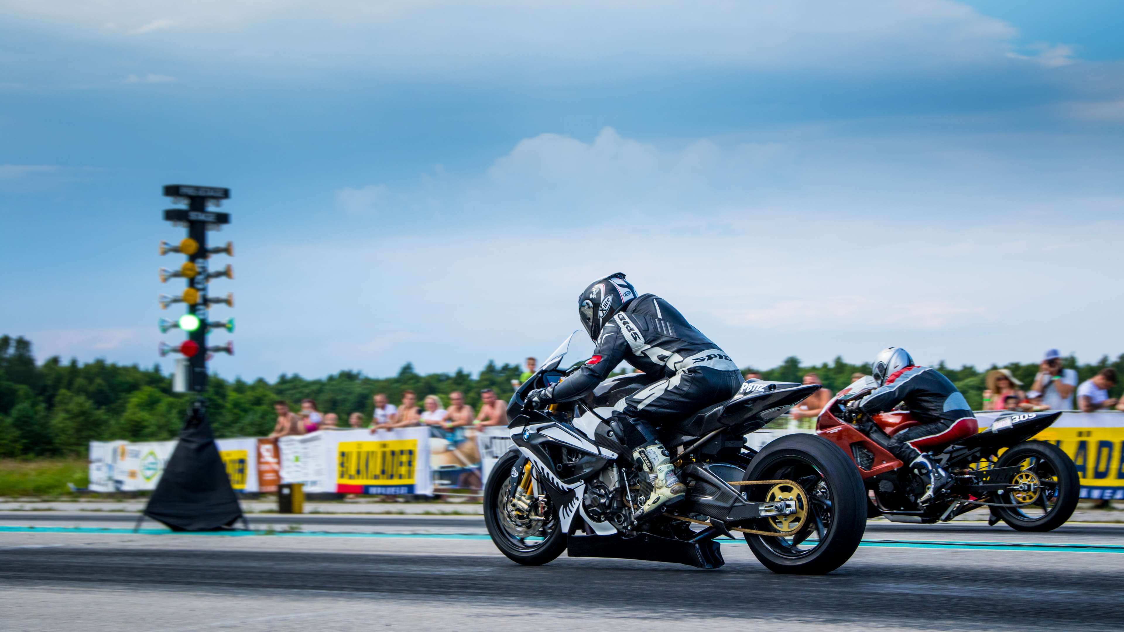 motorcycle, land vehicle, mode of transportation, sign, nature, transportation, safety, ride, motorcyclist, biker, motorcycle racer, motorsport, sky, 4K, HD Wallpaper