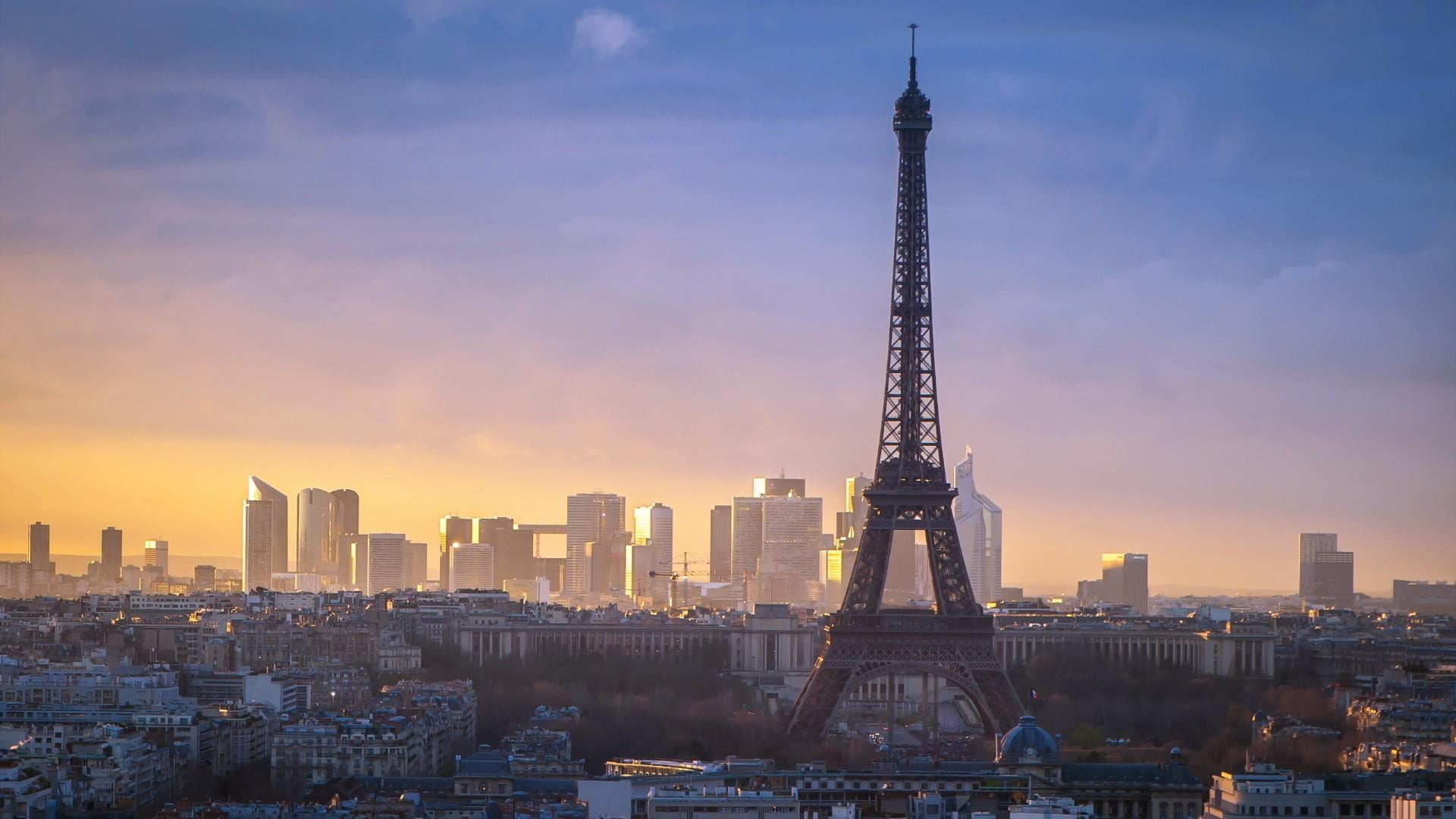 sky, tower, crowd, la défense, financial district, metropolis, urban area, horizon, travel destinations, building exterior, tourism, daytime, travel, nature, HD Wallpaper
