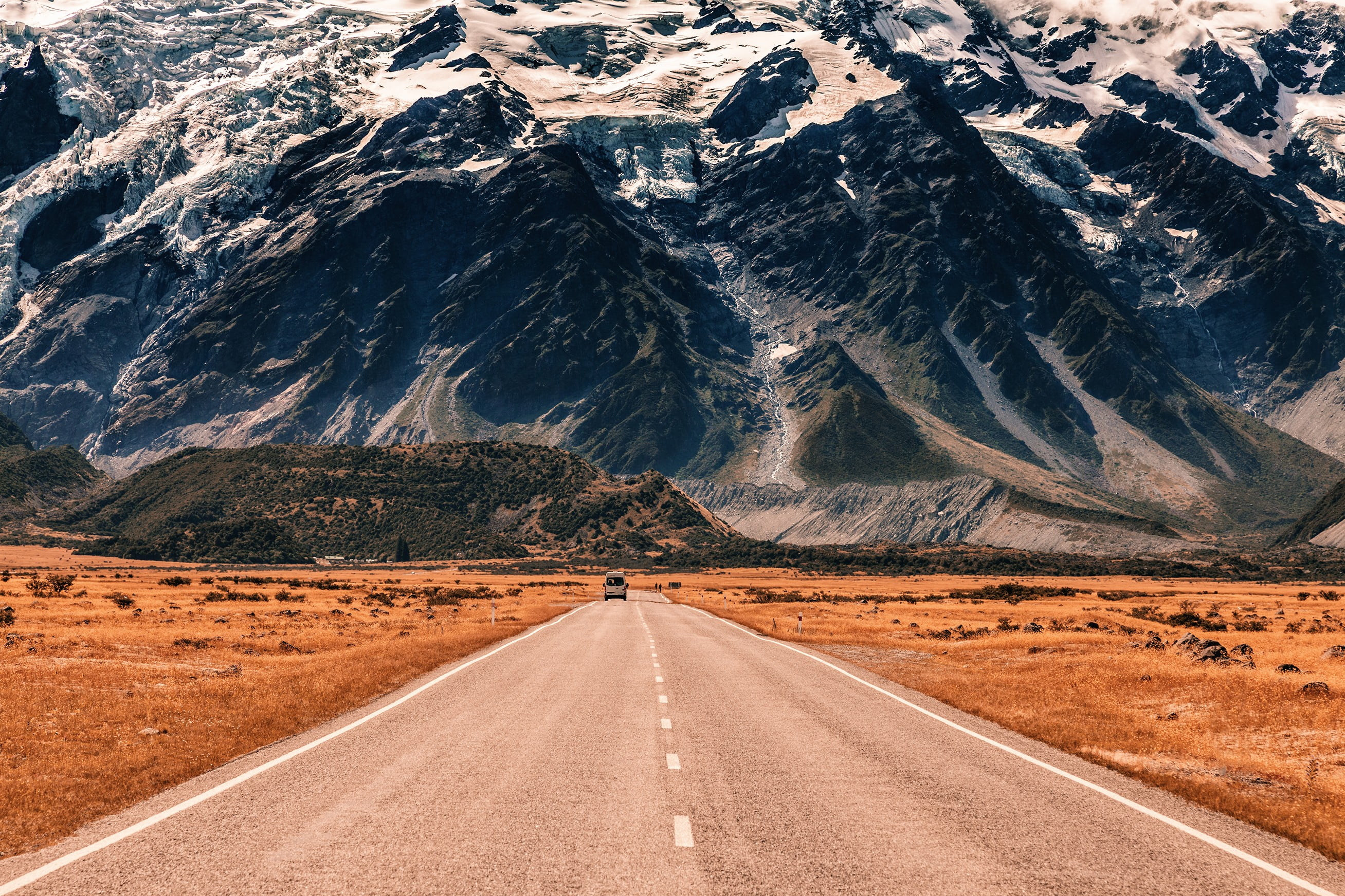 highway, rock, arid climate, road, the way forward, environment, area, brown, tranquility, transportation, land, diminishing perspective, outdoors, mountain range, HD Wallpaper