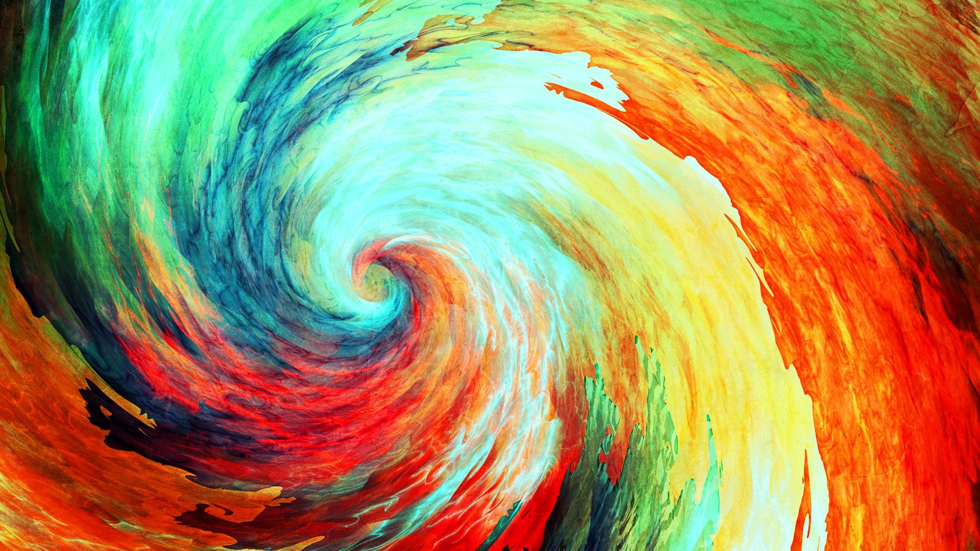 1080P, colorful, abstract, hurricane, HD Wallpaper
