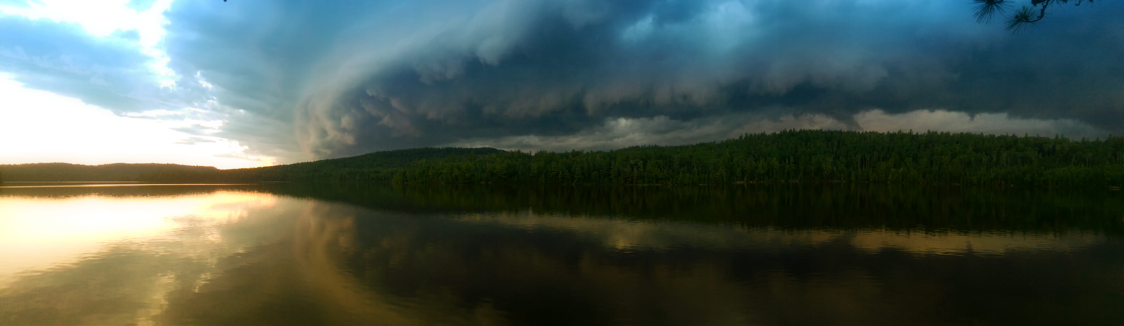 tranquility, storm, scenics - nature, plant, 2K, no people, idyllic, non-urban scene, sky, panoramic, cloud - sky, water, boundary waters canoe area, beauty in nature, HD Wallpaper