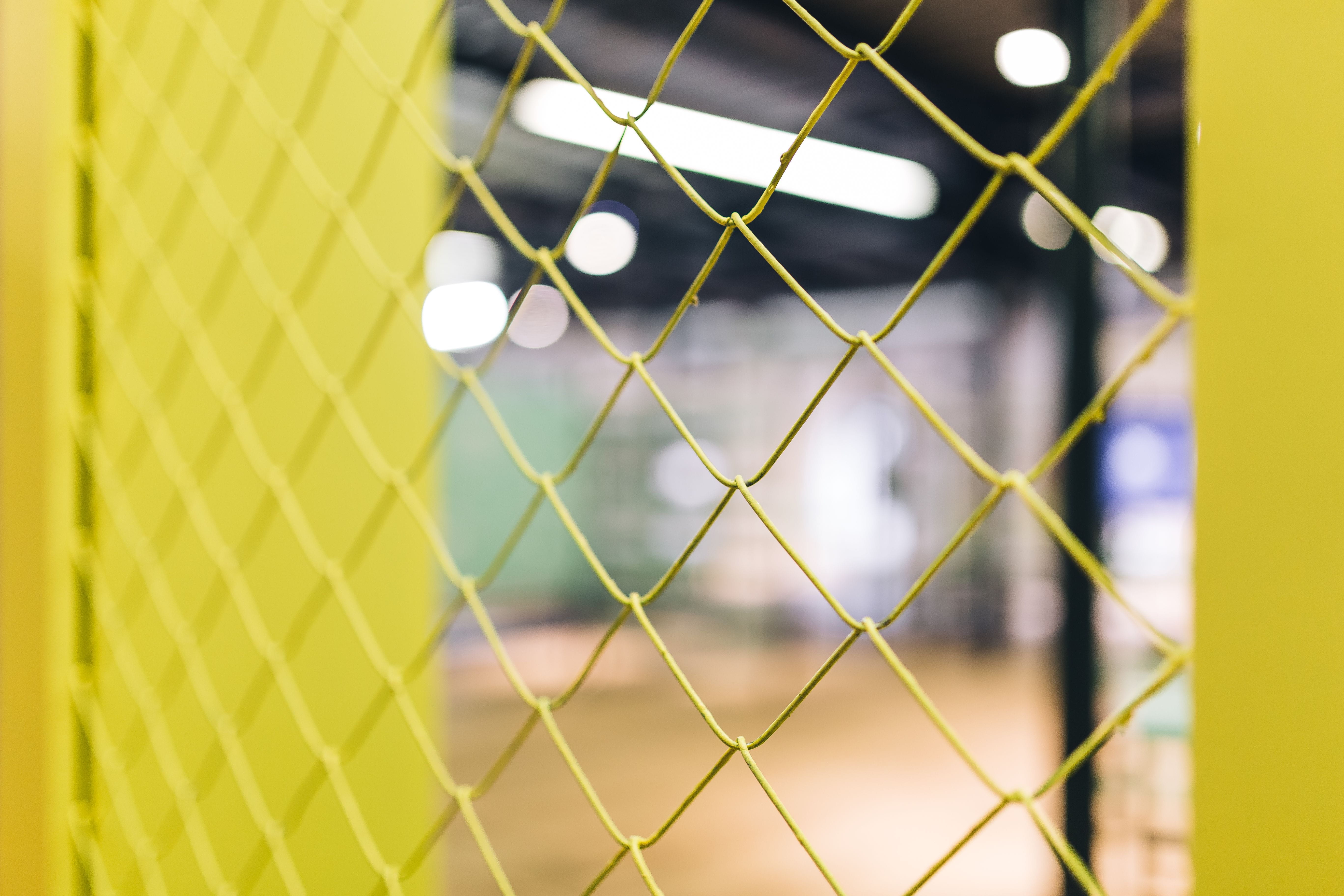 full frame, tennis, nature, court, barrier, pattern, closeup, close-up, yellow, boundary, chainlink fence, no people, sport, focus on foreground, soccer field, HD Wallpaper