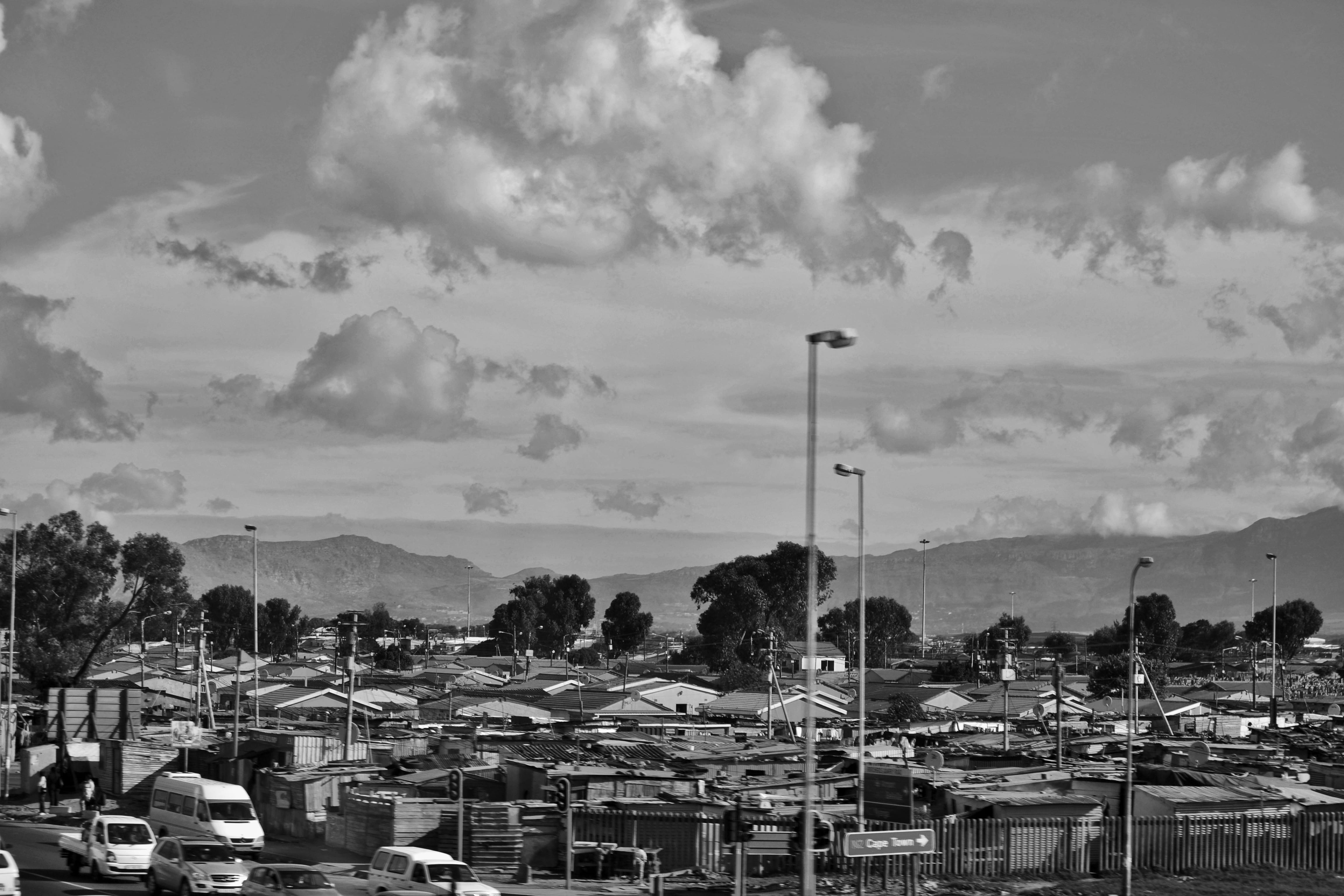 building, motor vehicle, built structure, kayelitsha, nature, town, outdoors, day, plant, land vehicle, tree, city, poor, mode of transportation, south africa, HD Wallpaper