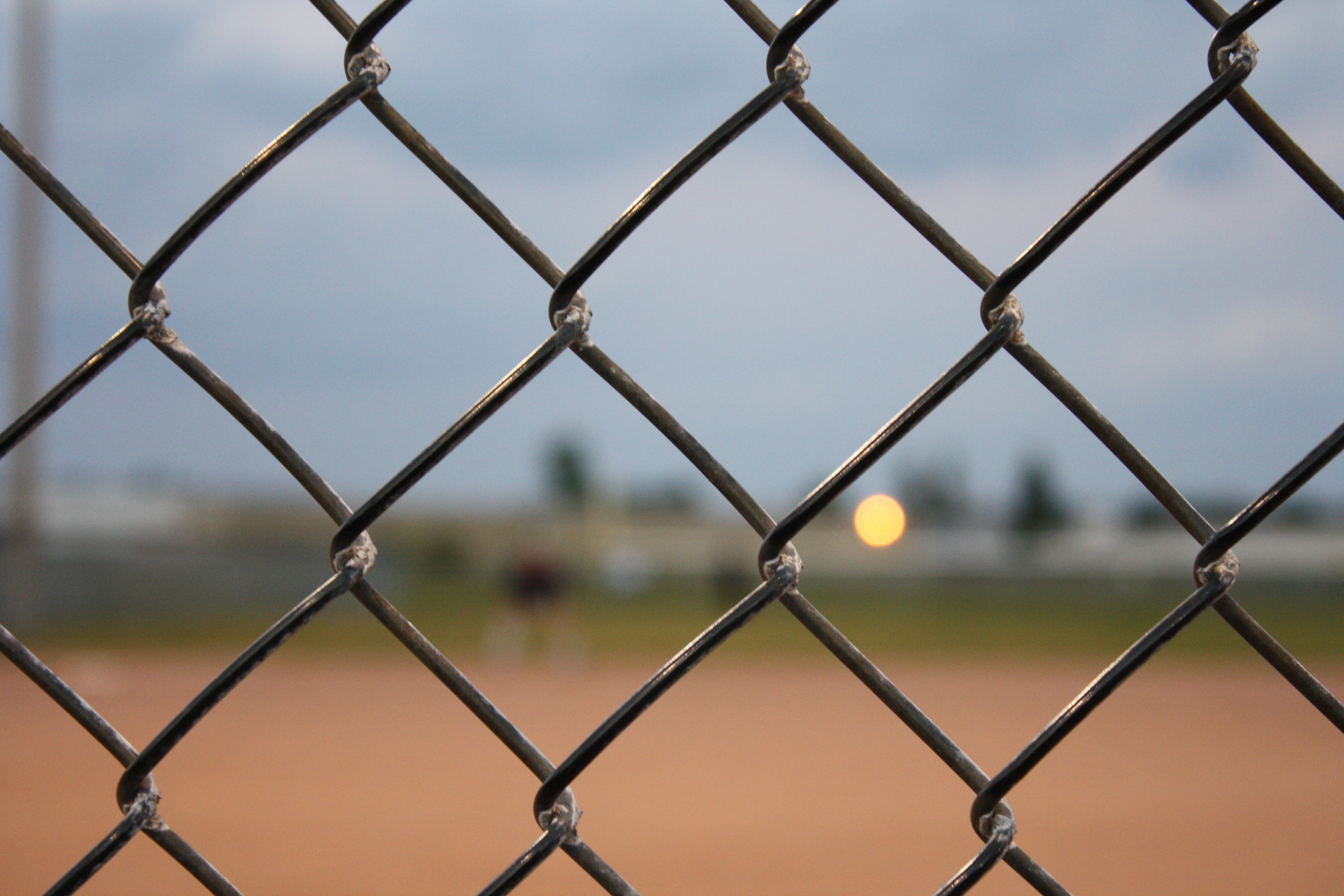 game, backgrounds, day, photo, nature, park, chain link, dugout, chainlink fence, safety, focus on foreground, no people, play, metal, close, protection, HD Wallpaper