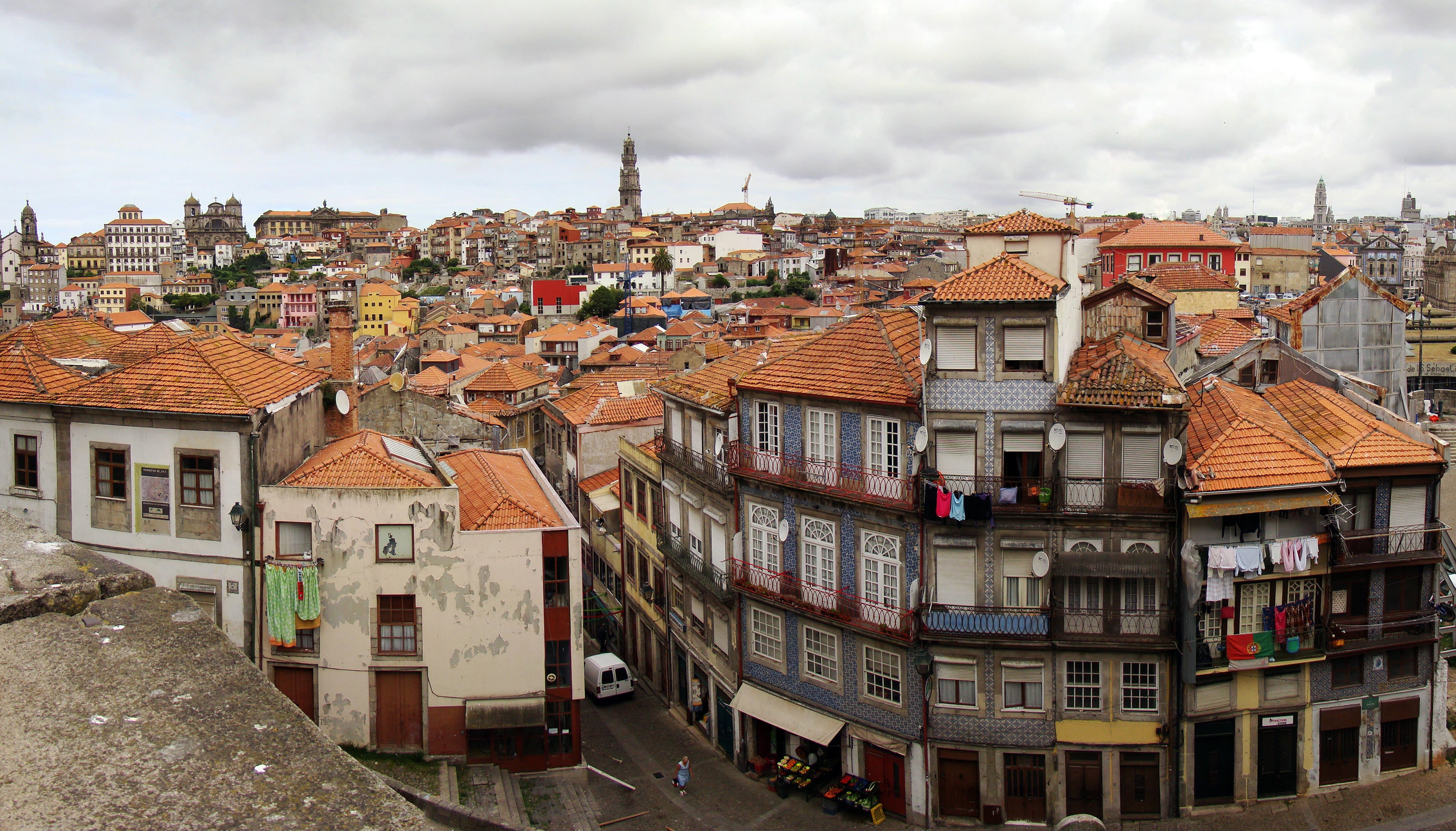 travel, townscape, roof, high angle view, urban Scene, row house, tourism, medieval, famous Place, apartment, panoramic, porto District - Portugal, ancient, HD Wallpaper