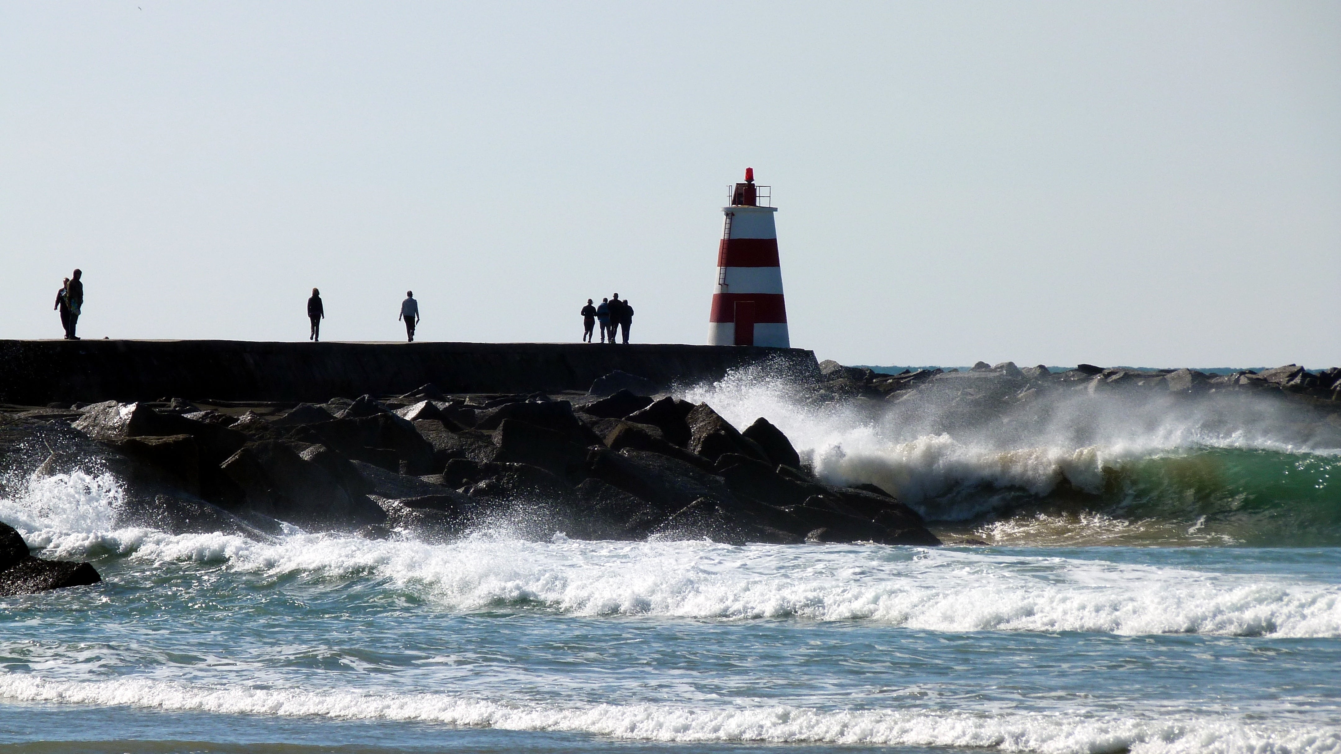 rock - Object, surf, danger, breaking, rock, coast, beacon, aquatic sport, safety, water, power in nature, sport, day, motion, atlantic Ocean, storm, tower, HD Wallpaper