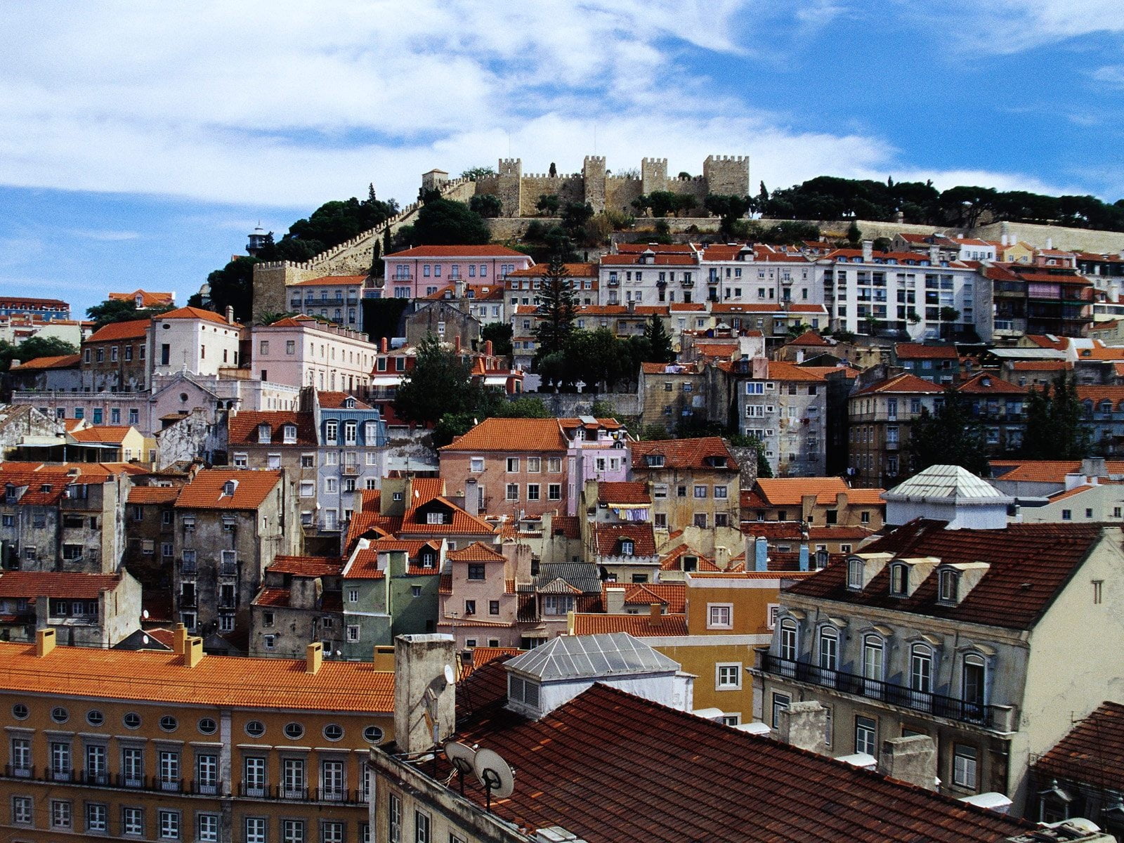 outdoors, architecture, roof tile, ancient, house, urban Scene, panoramic, tower, urban Skyline, scenics, street, cultures, apartment, summer, crowded, HD Wallpaper