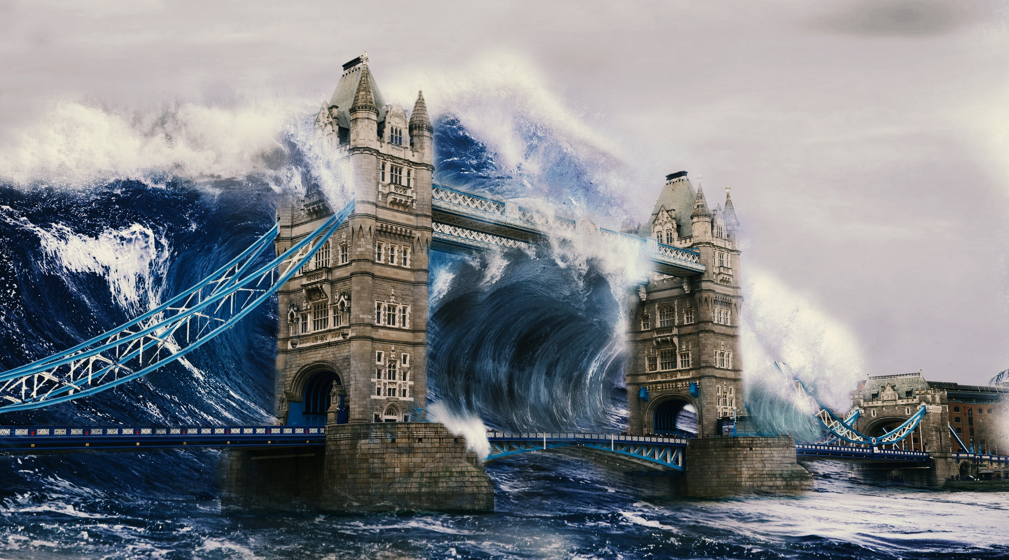 Creative, travel, motion, passenger craft, wave, built structure, water, power in nature, flowing water, outdoors, long exposure, river, bridge, travel destinations, HD Wallpaper