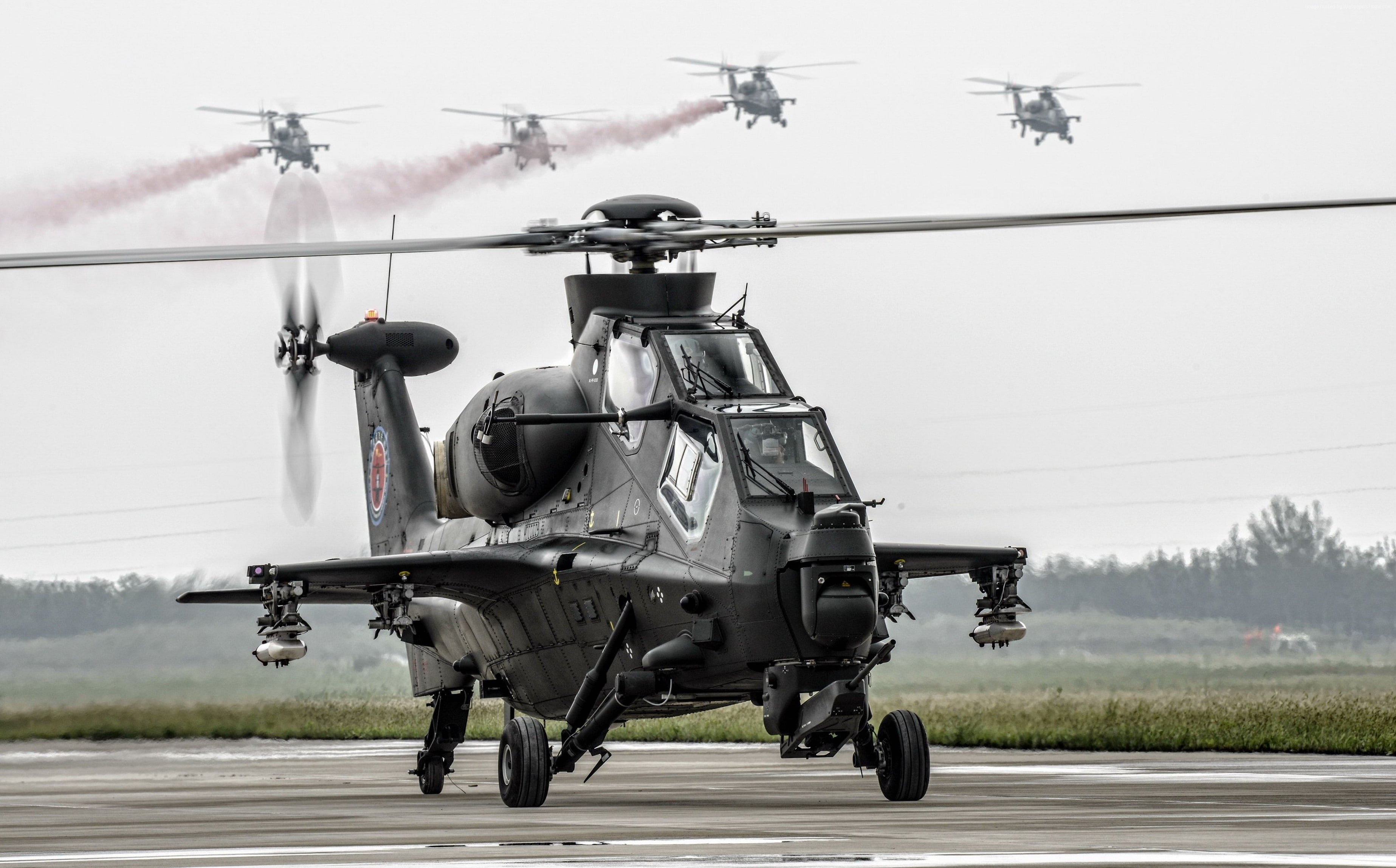 CAIC Z-10, plant, field, on the move, outdoors, attack helicopter, public transportation, nature, air vehicle, day, airplane, environment, helicopter, travel, HD Wallpaper