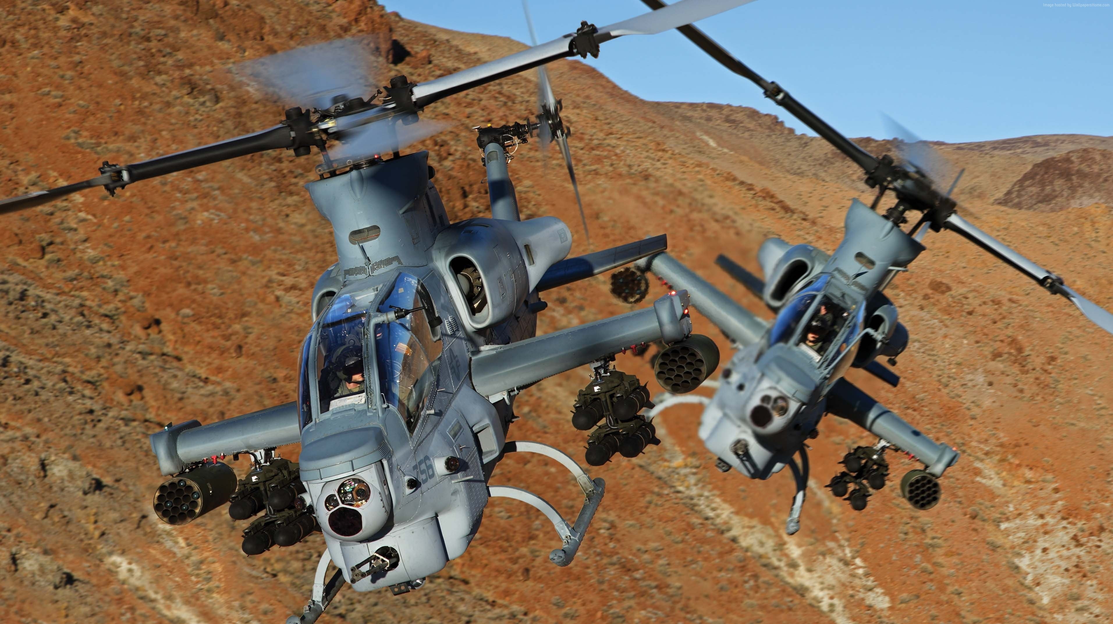 Viper, AH-1Z, mountain, attack helicopter, 2K, flight, Zulu Cobra, Bell, U. S. Marine, HD Wallpaper