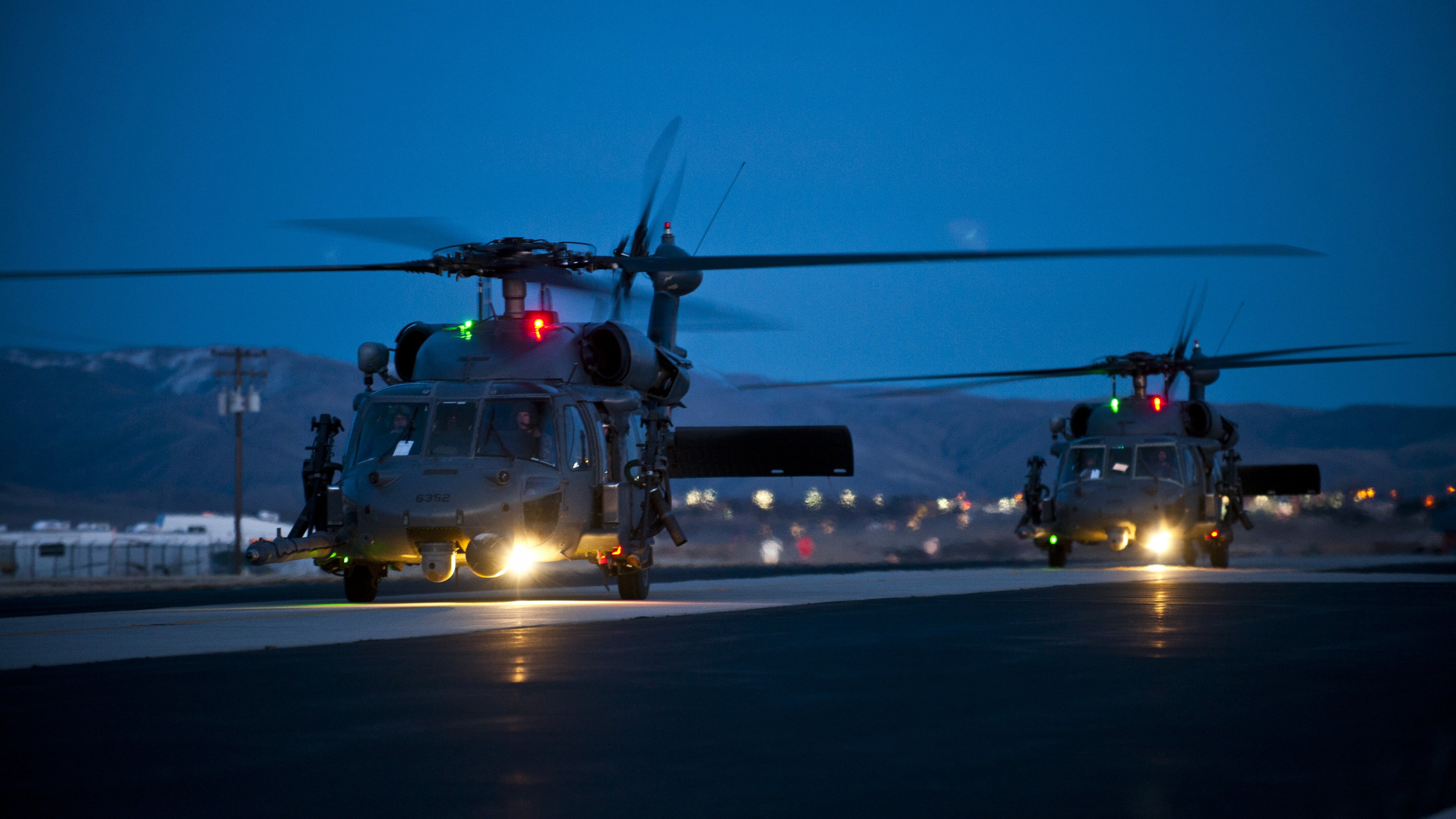 helicopter, 4K, U.S. Air Force, Sikorsky UH-60 Black Hawk, HD Wallpaper