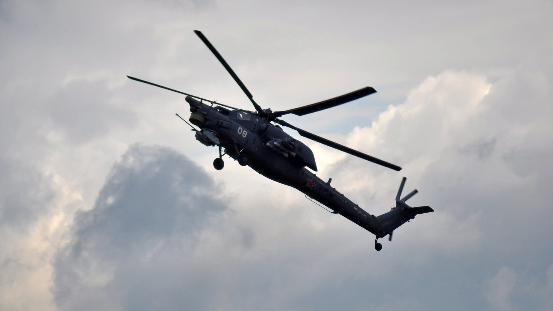 mid-air, weapon, cloud - sky, low angle view, aggression, military, 1080P, Berkuts, helicopter, helicopters, on the move, airplane, outdoors, government, HD Wallpaper