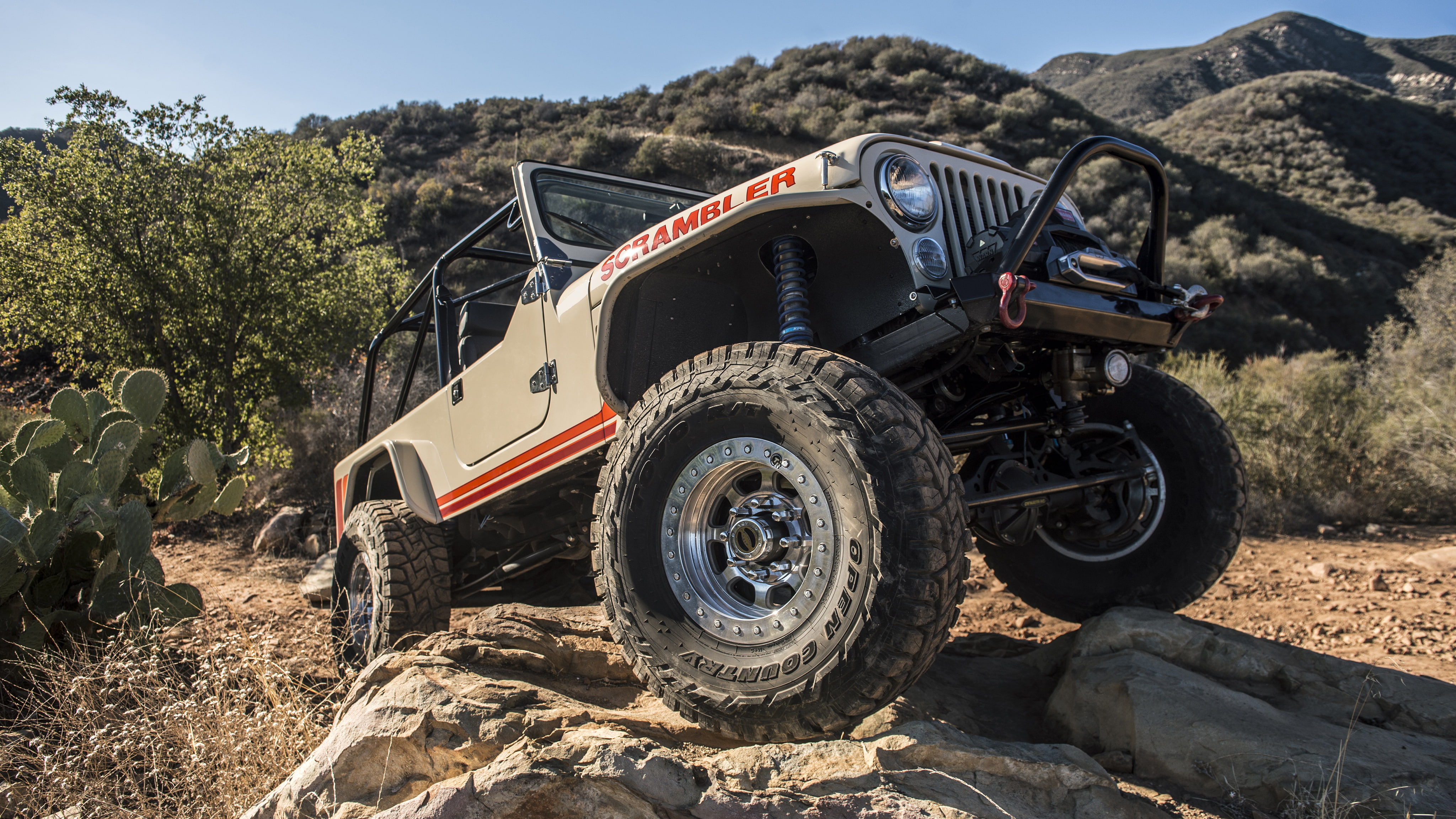 Scrambler, Jeep, SUV, CJ-8, 4K, HD Wallpaper