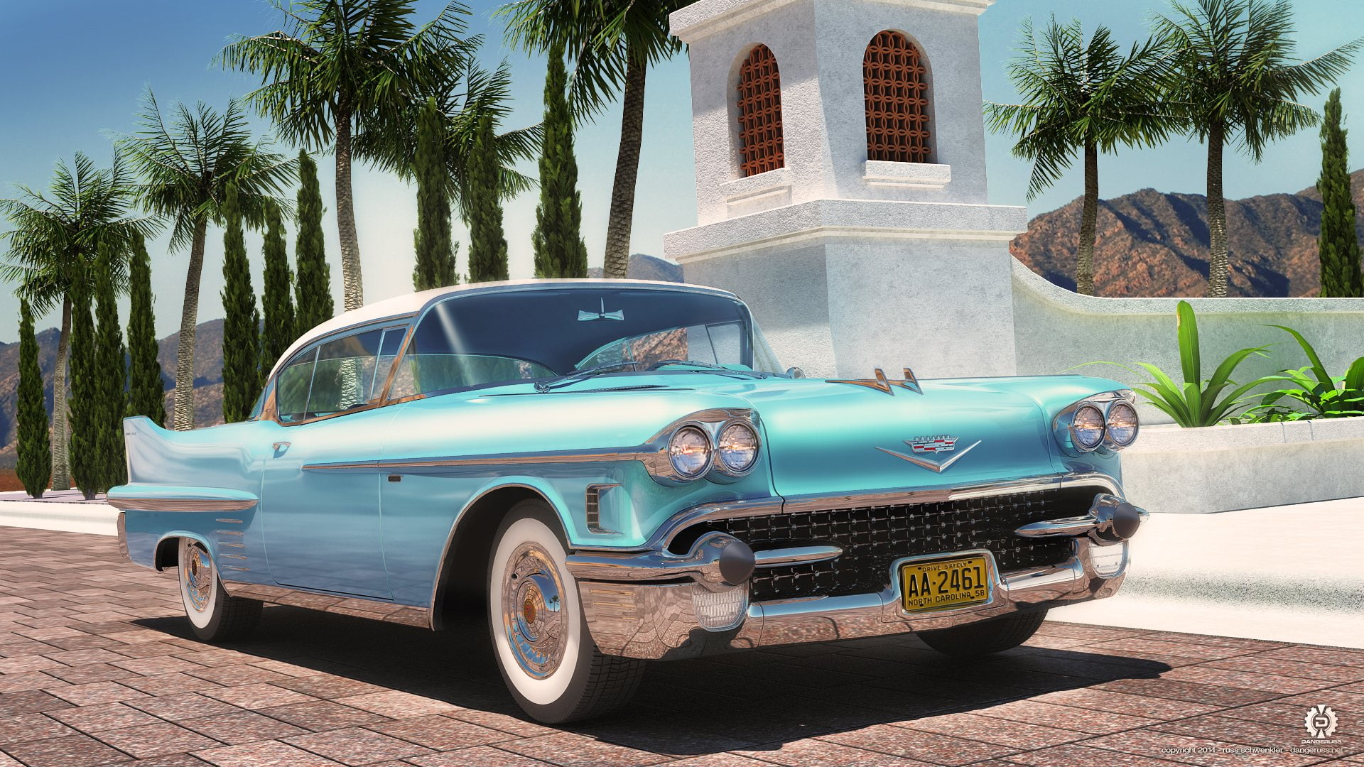 1958, coupe, cadillac, 1080P, deville, HD Wallpaper