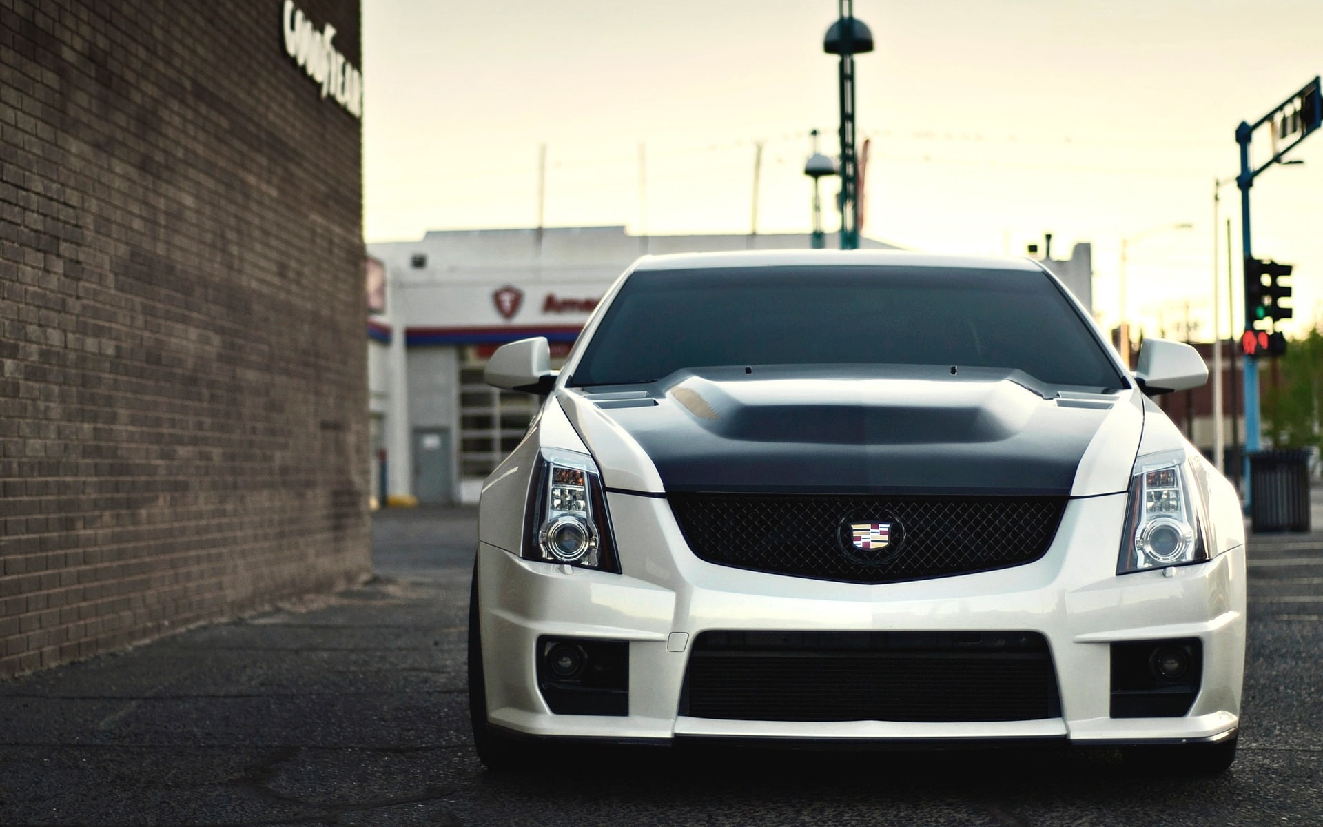 Front, cts, White, v, View, Car, Cadillac, 1080P, HD Wallpaper