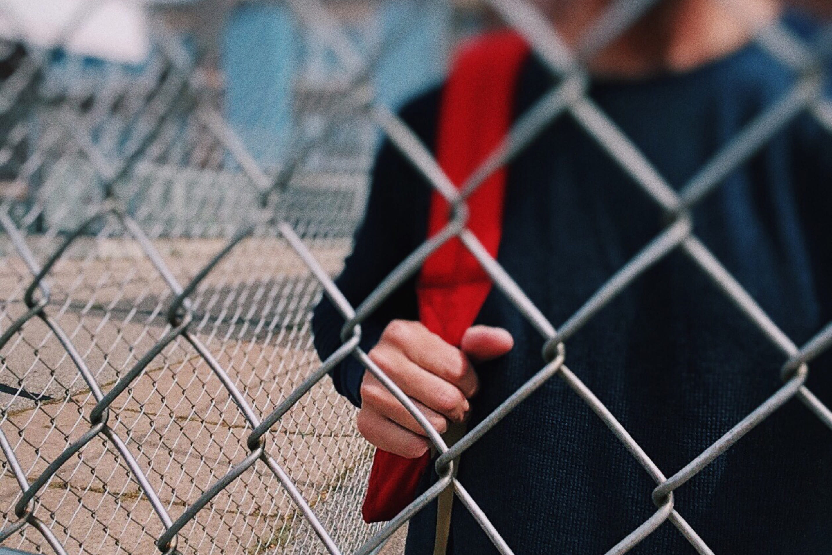 men, close-up, kid, school, human hand, wire, focus on foreground, various, security, social issues, fence, metal, hand, playground, Child, 2K, wire mesh, HD Wallpaper