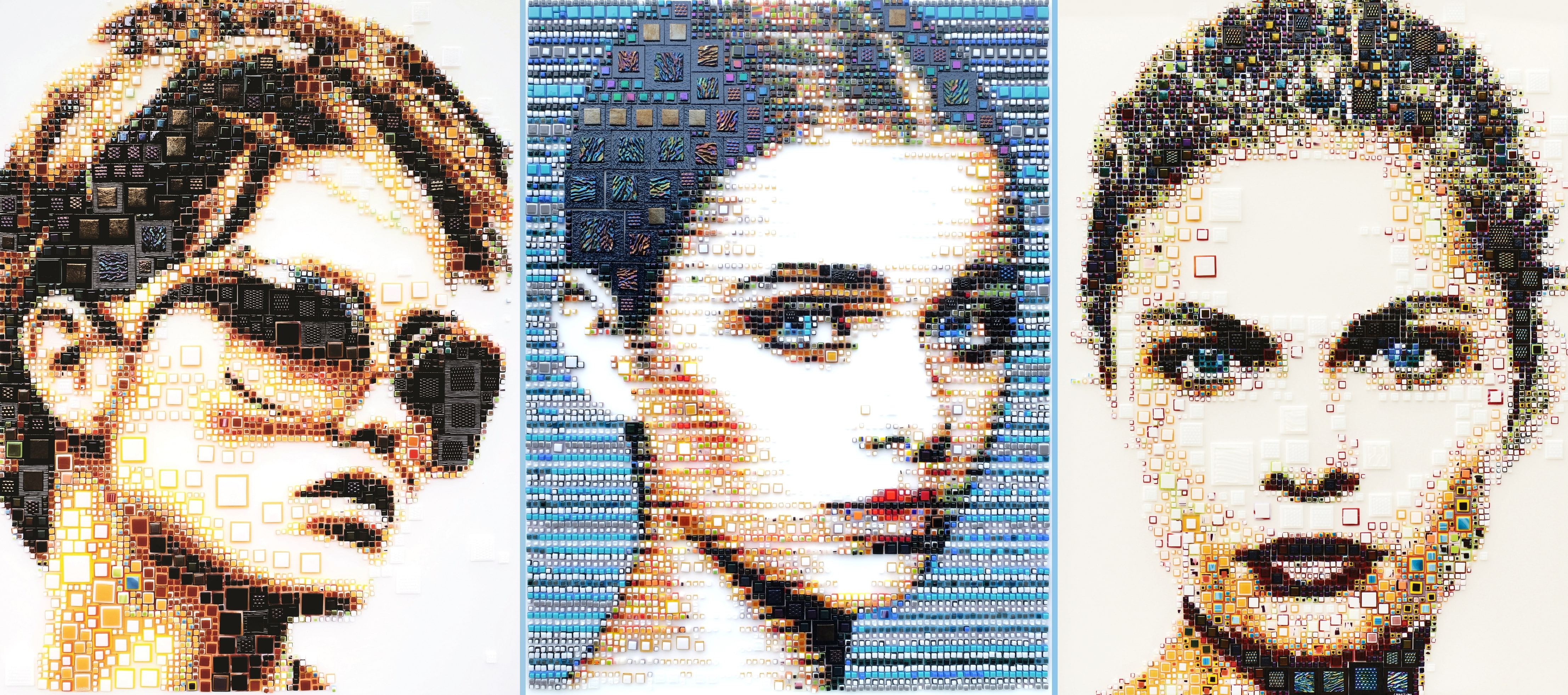 people, Isabelle Scheltjens, contemplation, human body part, finance, close-up, collage, body part, 4K, mosaic, young adult, portrait, digital art, young men, HD Wallpaper