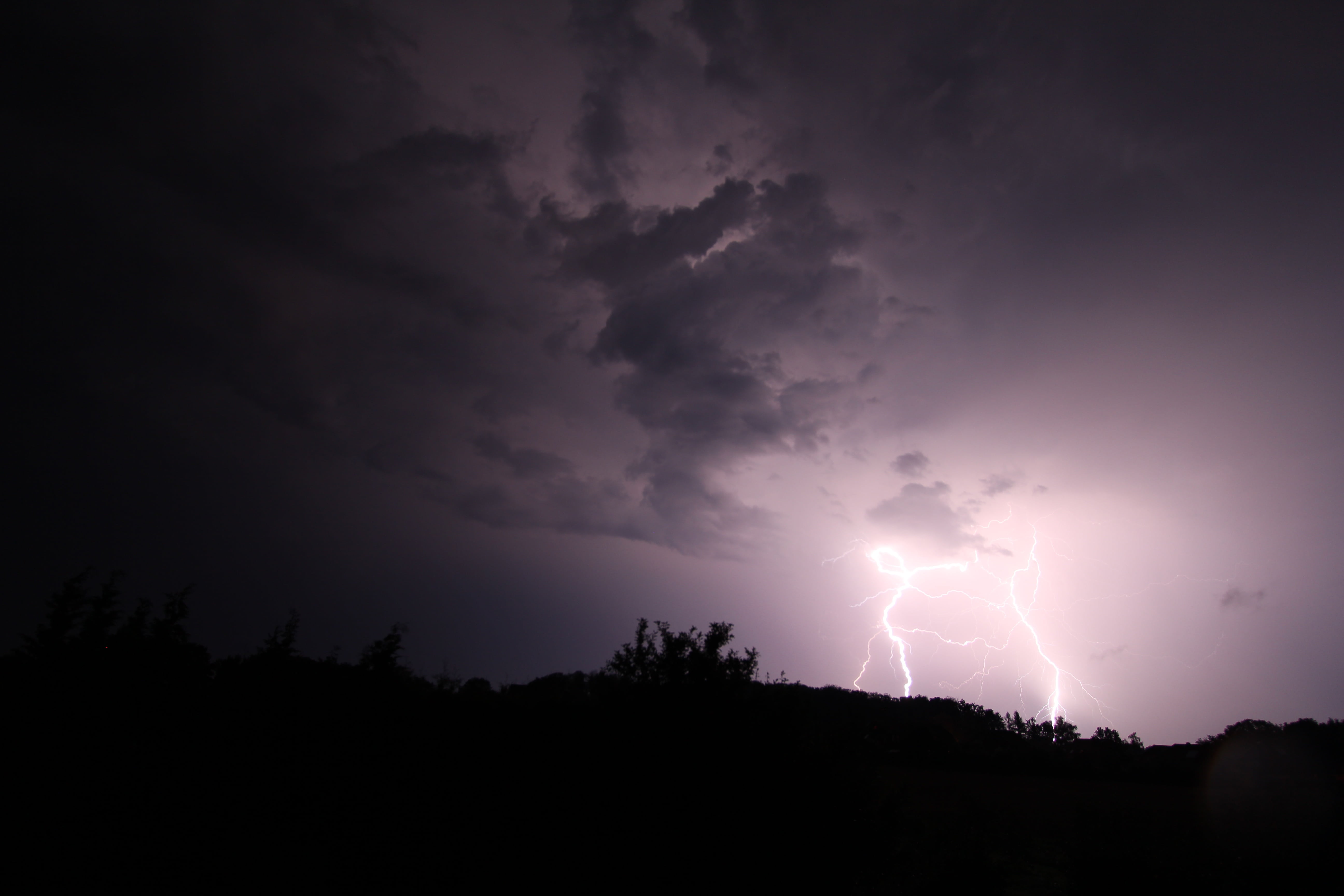 communication, power in nature, weather, storm, lightning, skies, night thunderstorm, silhouette, purple, scenics - nature, beauty in nature, electricity, HD Wallpaper