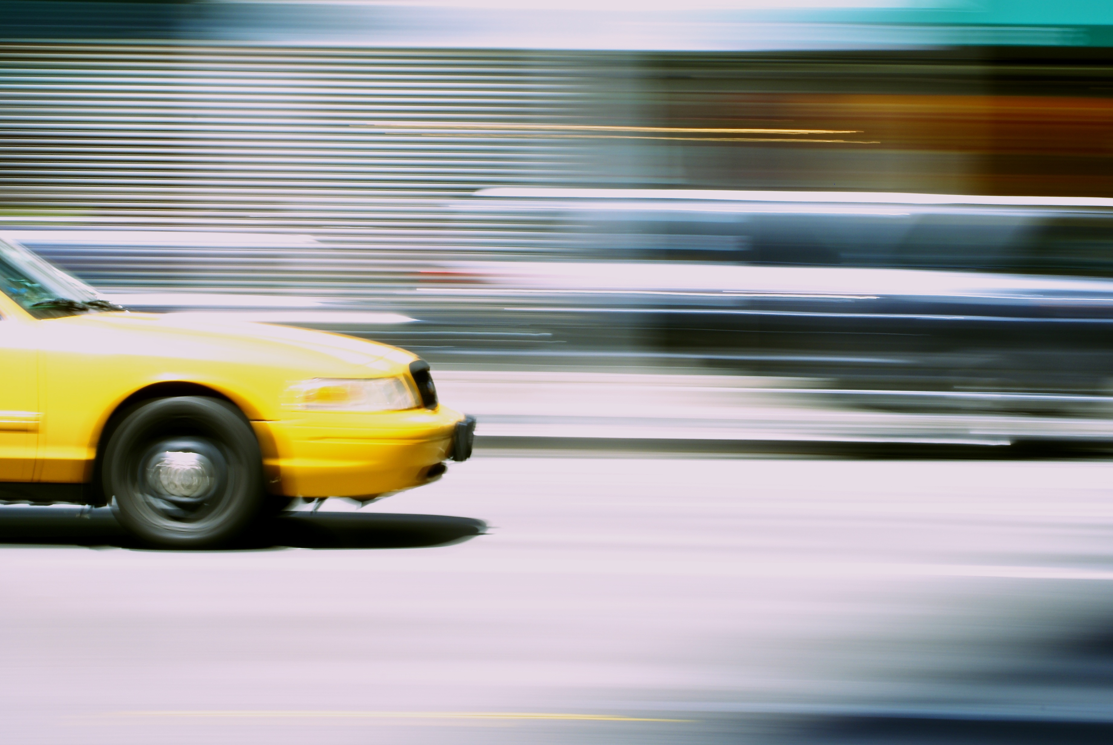 traffic, city Life, yellow taxi, urban, tourism, 2K, speed, no people, transportation, auto, vehicle, blurred Motion, on the move, urban Scene, blur, movement, HD Wallpaper