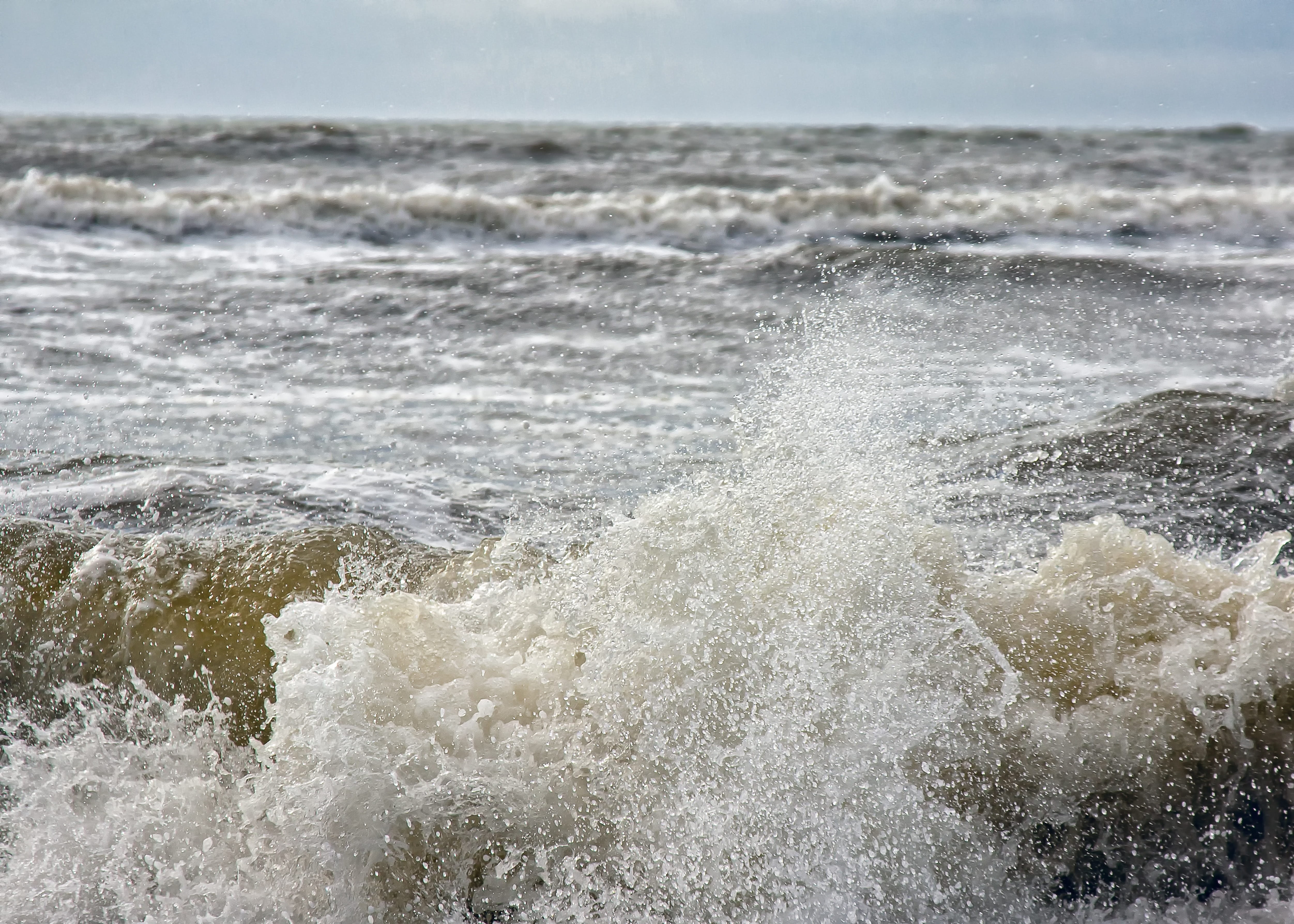 disaster, water level, sport, land, aquatic sport, beauty in nature, day, no people, 4K, environment, surfing, storm, water, flood, nature, North Sea, HD Wallpaper