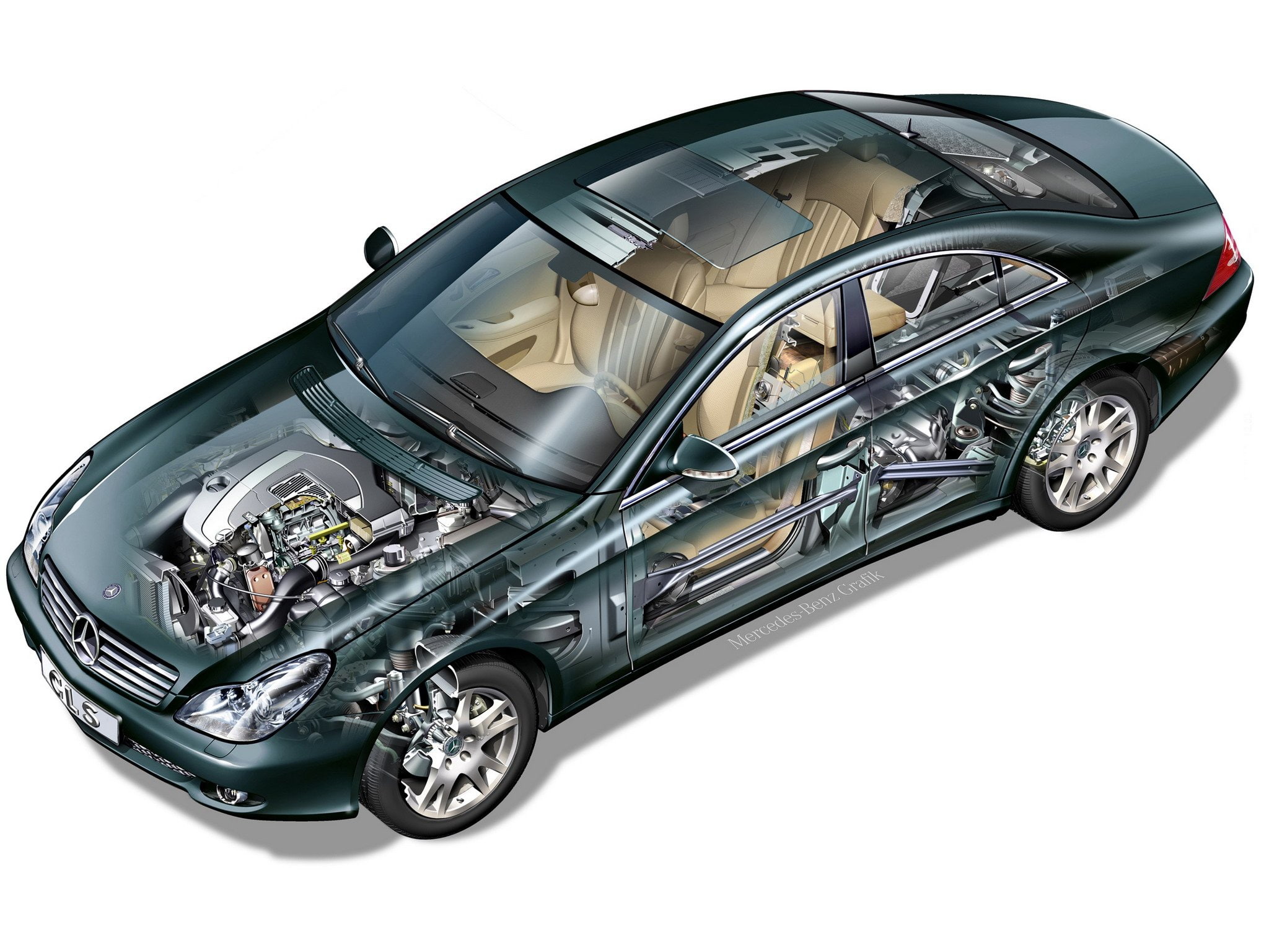 studio shot, high angle view, indoors, cut out, motor vehicle, luxury, shiny, cutaway, car, cars, silver colored, mercedes, technology, copy space, metal, HD Wallpaper