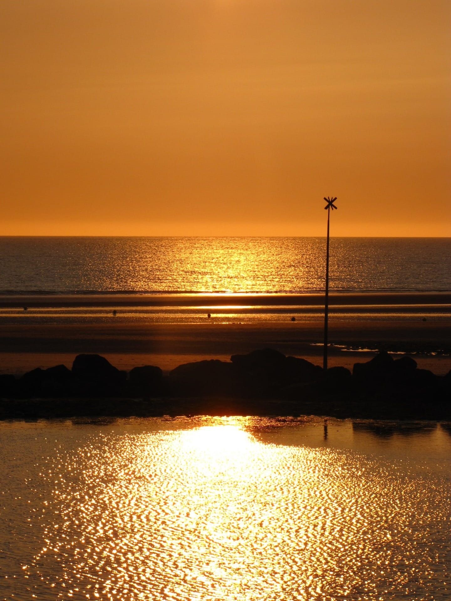 outdoors, holiday, sky, land, orange color, scenics - nature, tranquil scene, idyllic, Sunset, North, sea, north pas de calais, nature, sun, beauty in nature, Phone HD Wallpaper