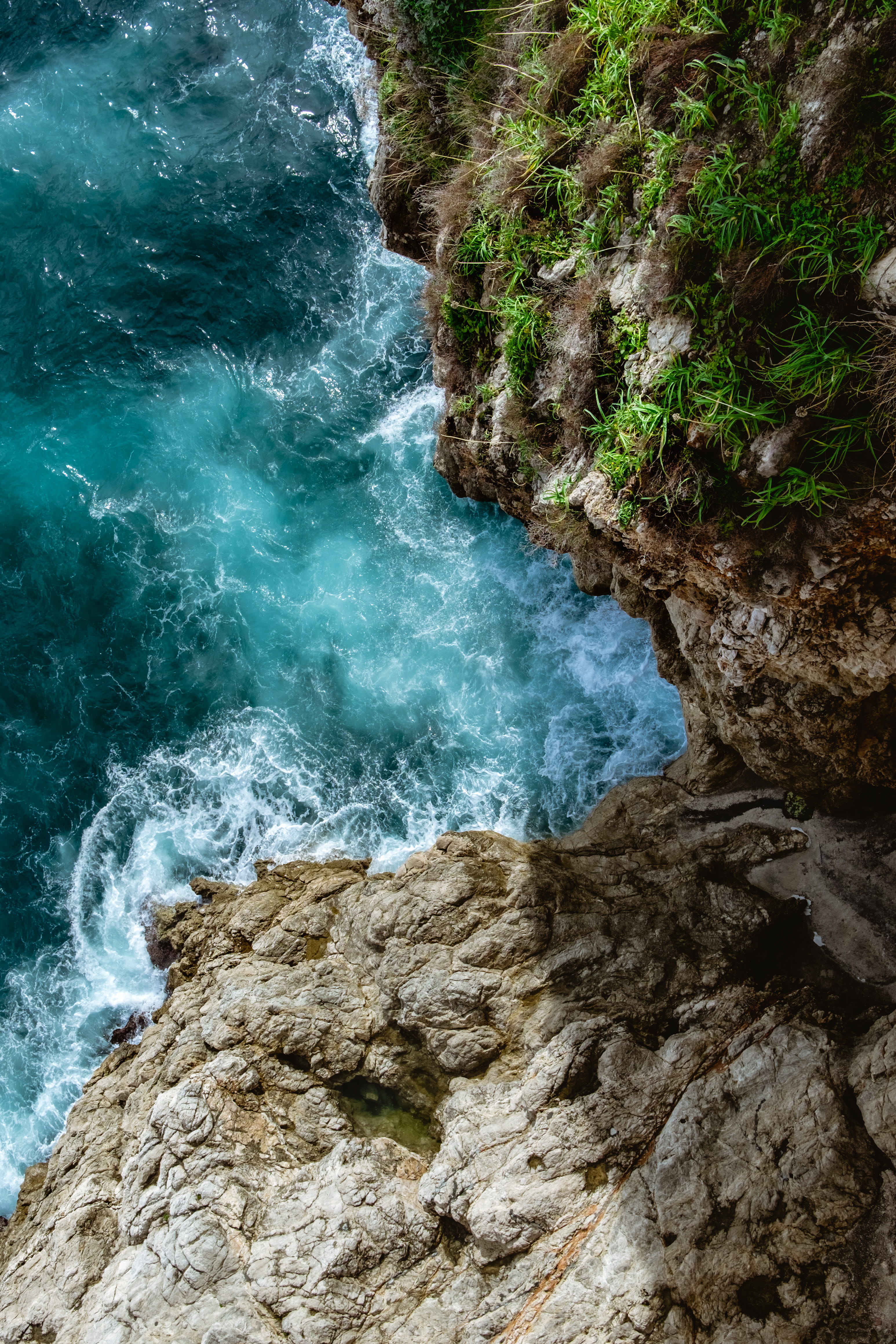 scenics - nature, croatia, waves, dubrovnik, cliff, rock, 4K, rock - object, sea, beauty in nature, solid, surge, power in nature, day, nature, land, outdoors, Phone HD Wallpaper