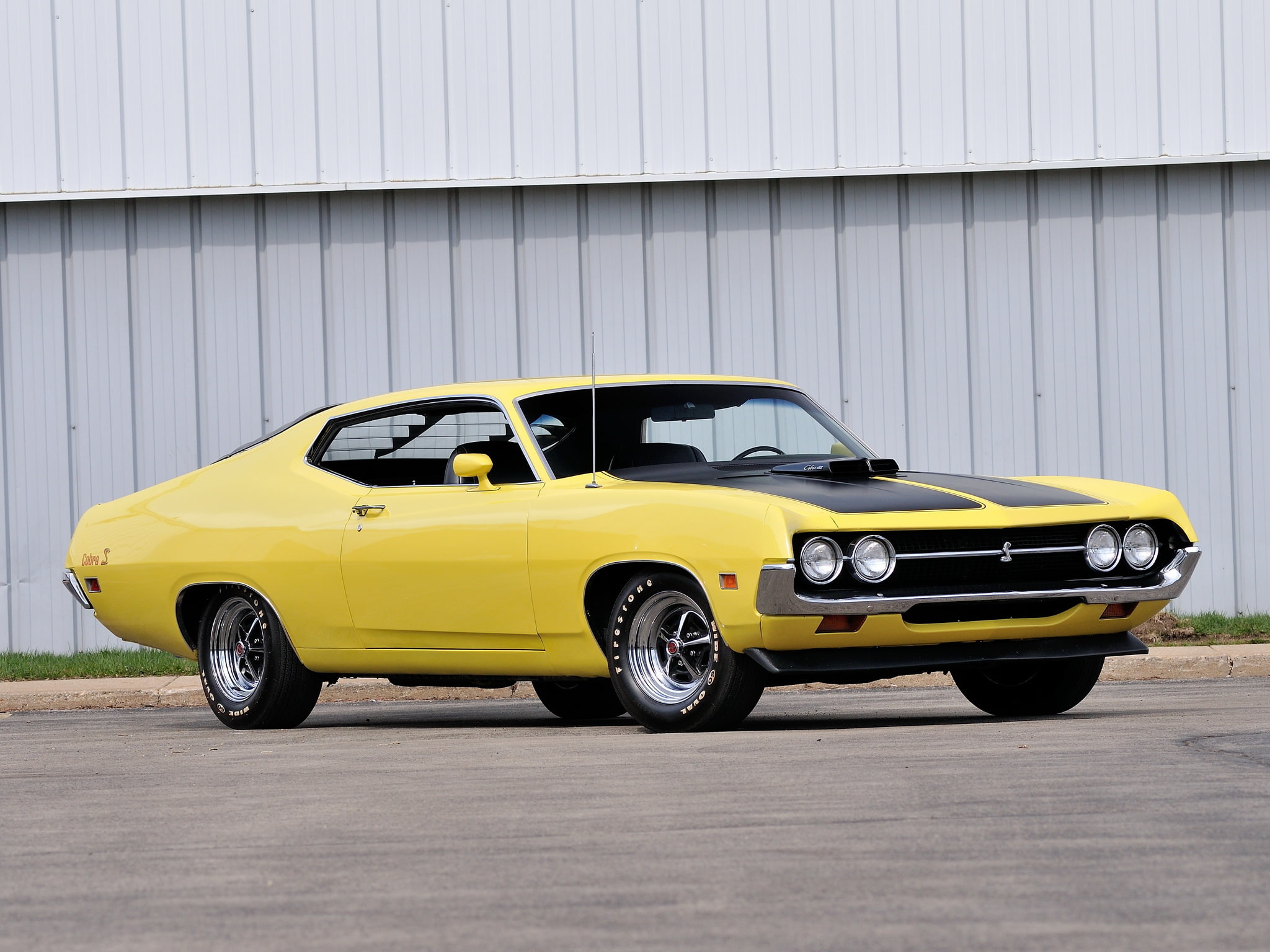 429, c j, muscle, 1971, torino, classic, 1080P, 63h, cobra, ford, HD Wallpaper