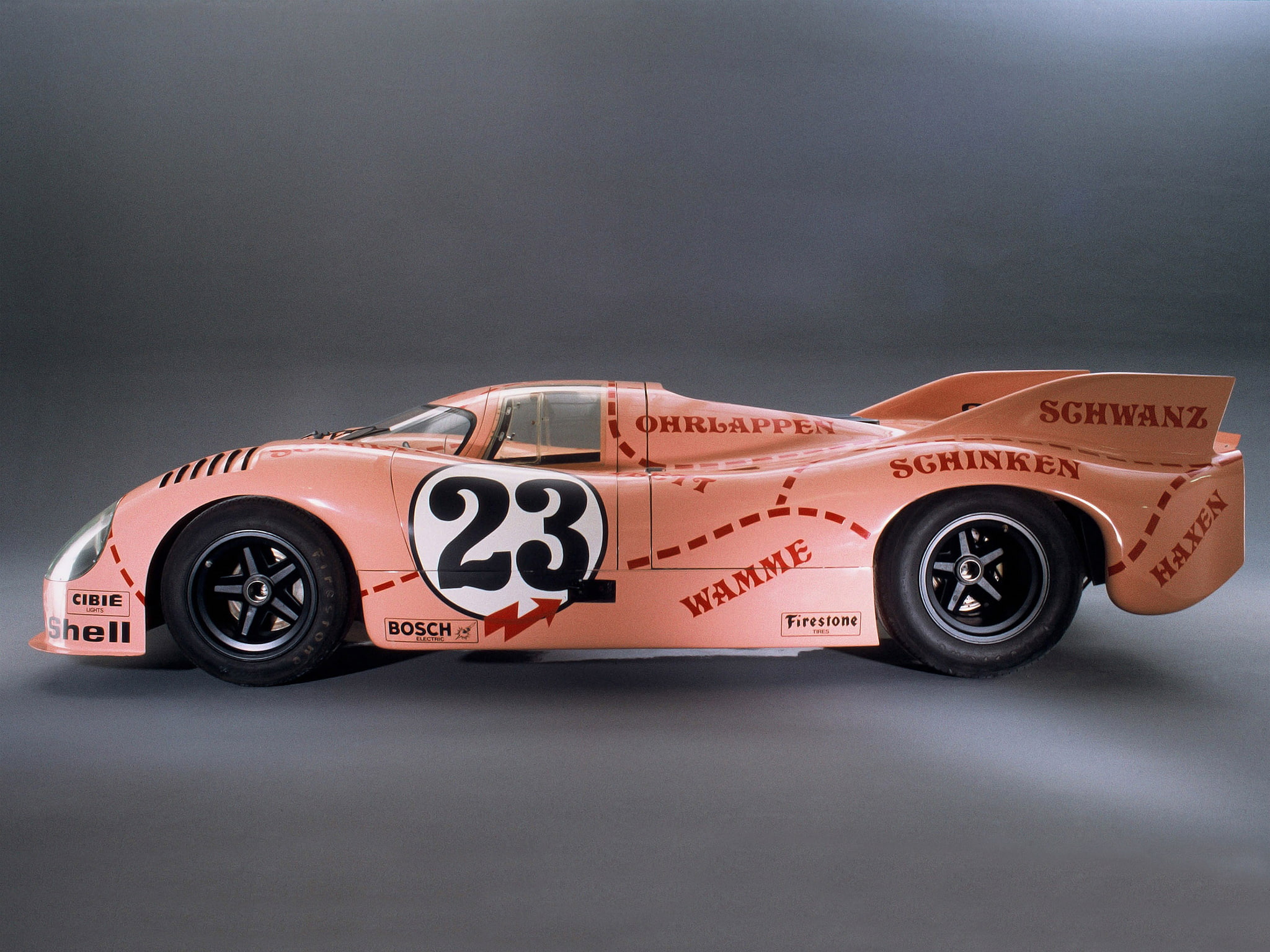 917, porsche, racing, pink, race, classic, 1971, 1080P, 917 20, pig, HD Wallpaper