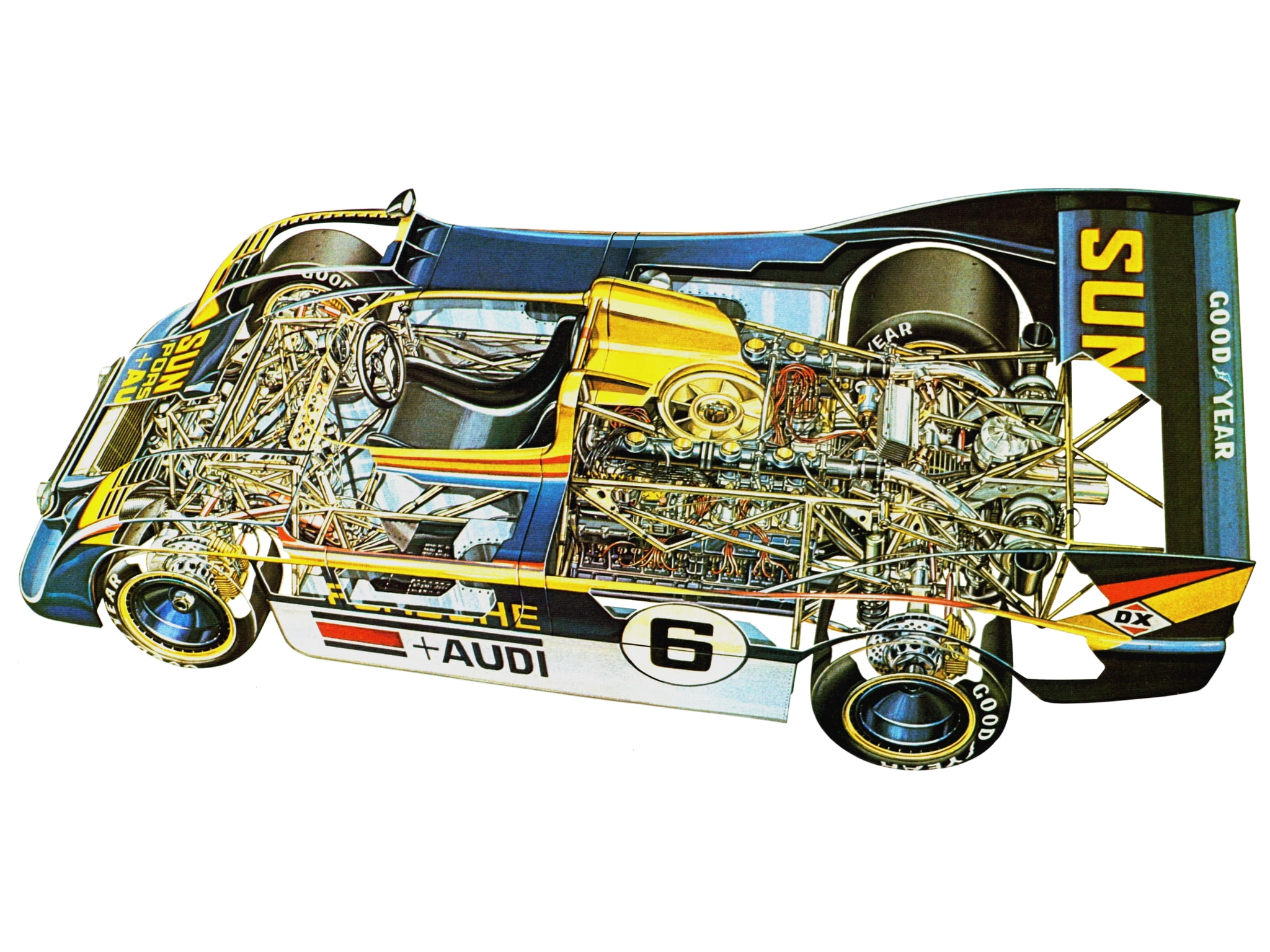 interior, 002, 003, engine, spyder, racing, cutaway, can, 1973, 917, race, 1080P, porsche, HD Wallpaper