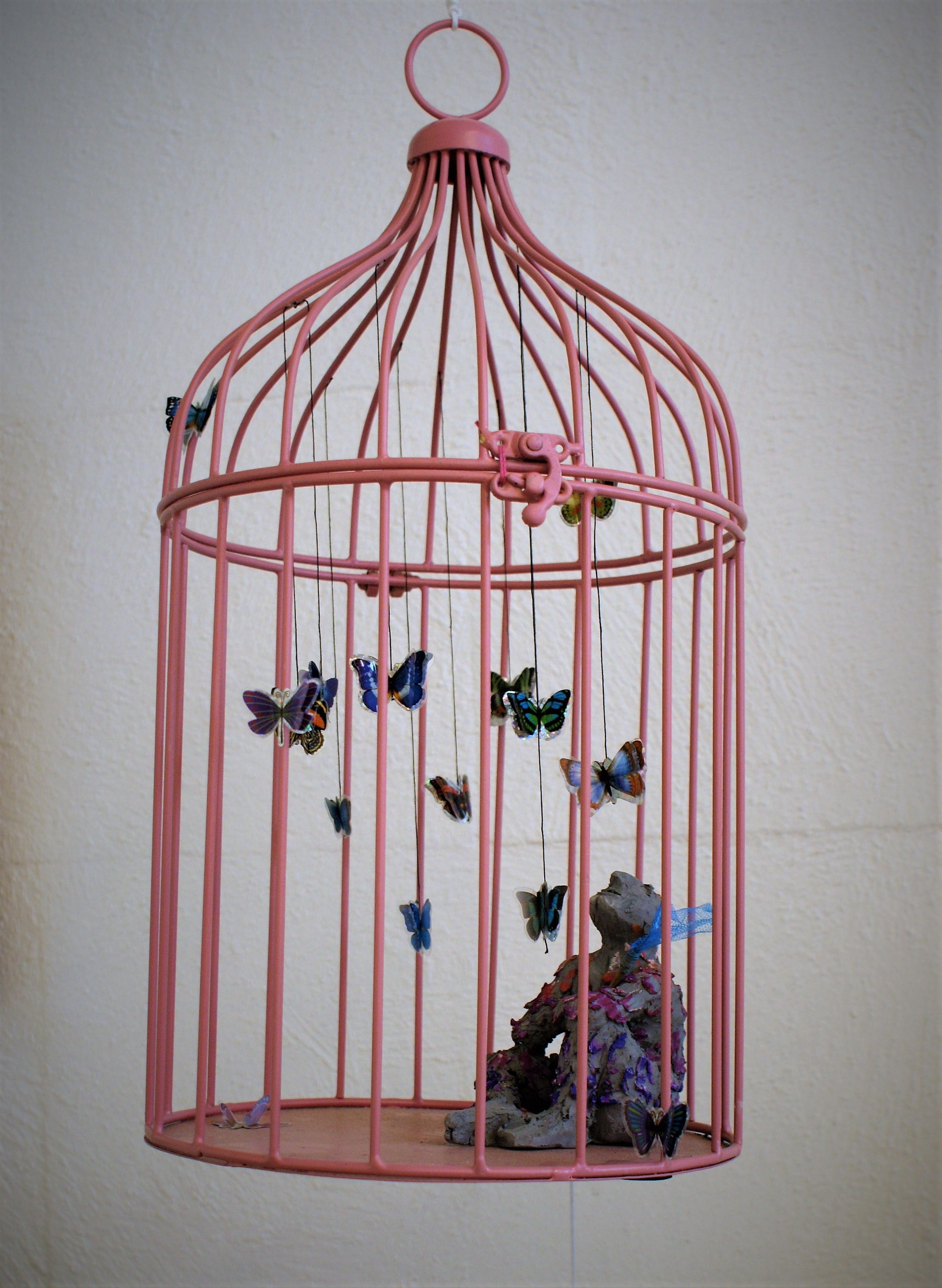 wall - building feature, sound, cage, art, table, art and craft, indoors, arrangement, imprisoned, birdcage, decoration, plastic, sculpture, close-up, hanging, Phone HD Wallpaper